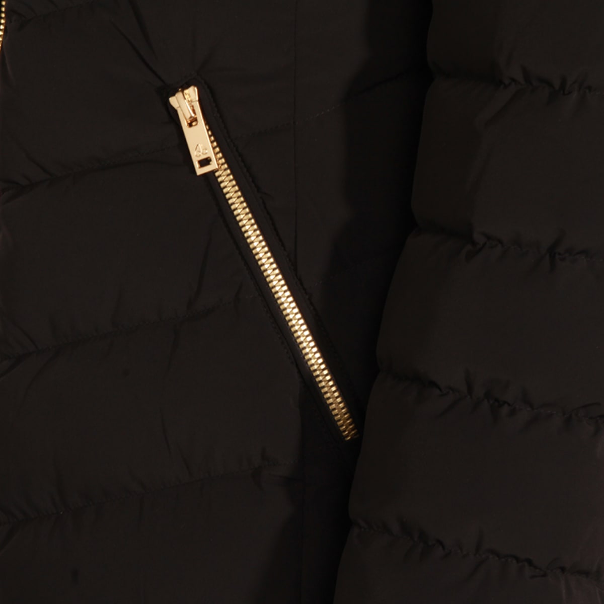 Moose Knuckles Black Nylon Down Jacket In Multi