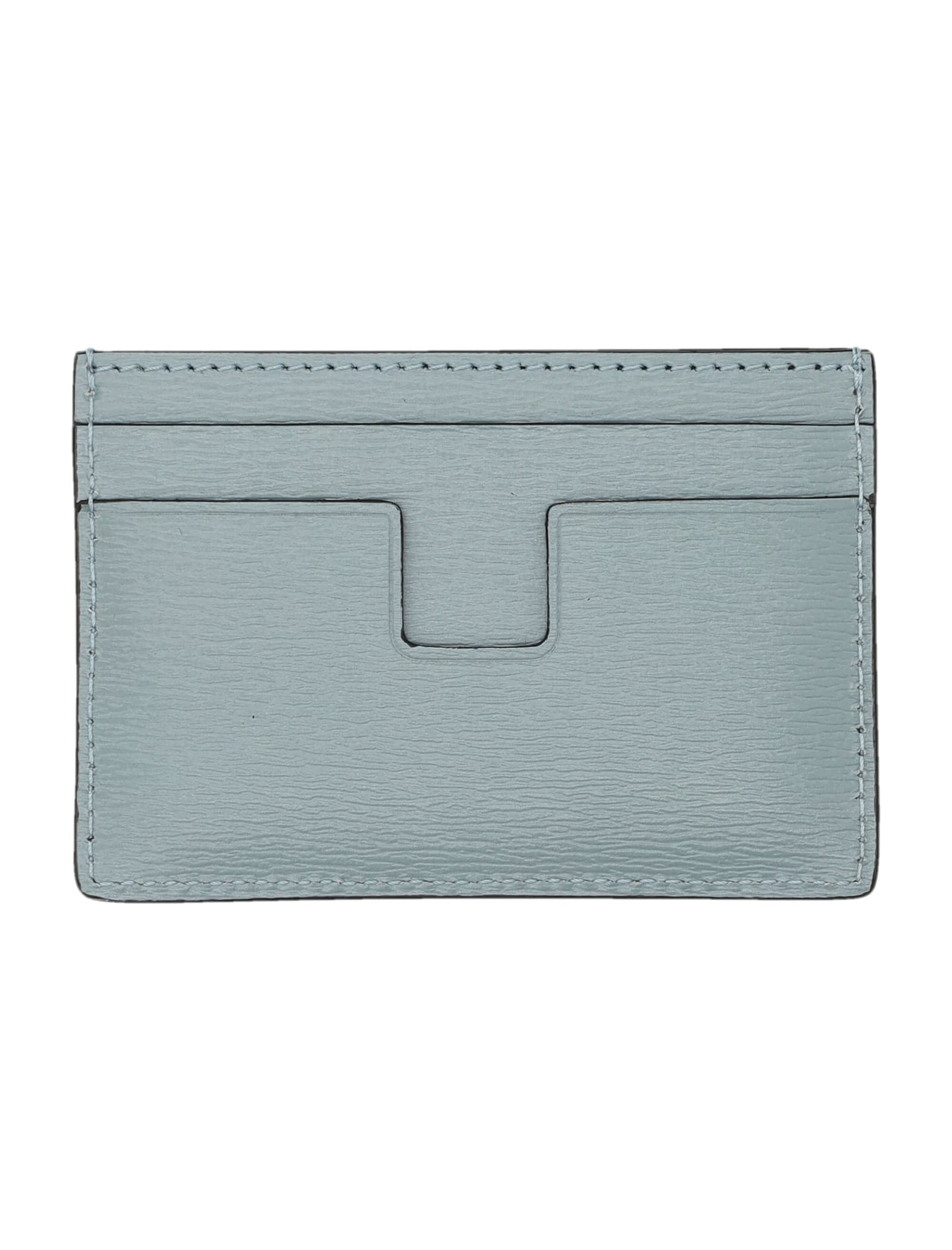 Shop Tom Ford Saffiano Cardholder In Sky Blue