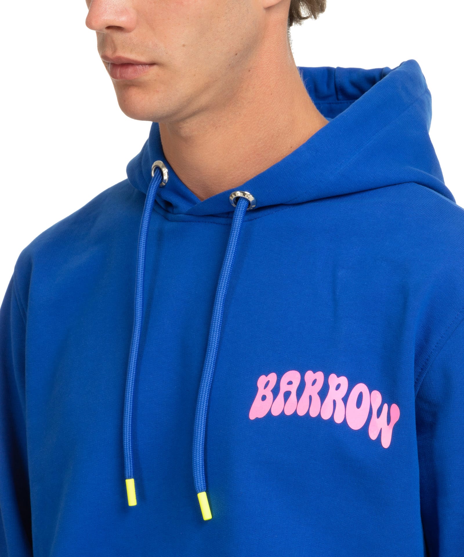 Shop Barrow Cotton Hoodie In Dazzling Blue