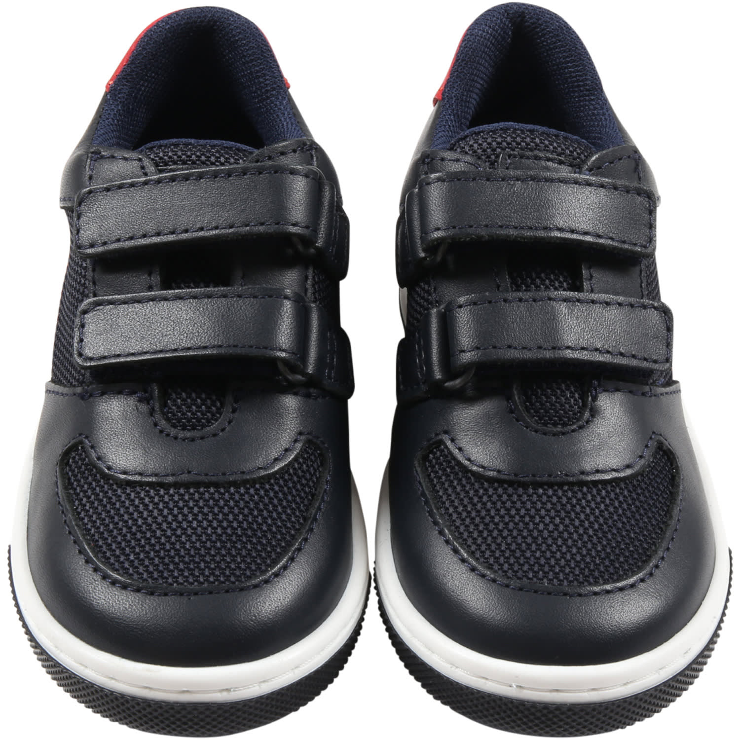 Shop Hugo Boss Black Sneakers For Boy With Red Details In Blue