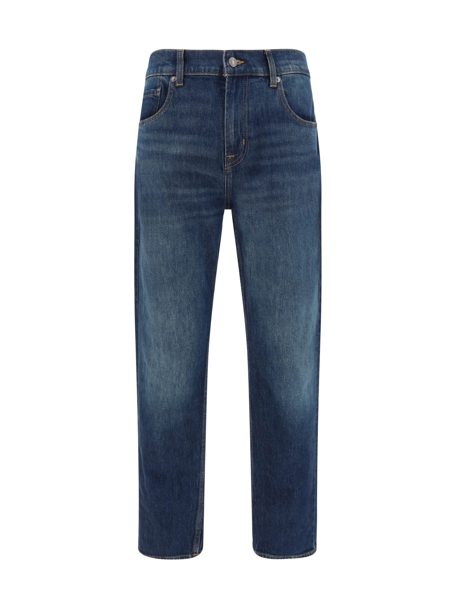 7 For All Mankind The Straight Threadlike Jeans In Blue
