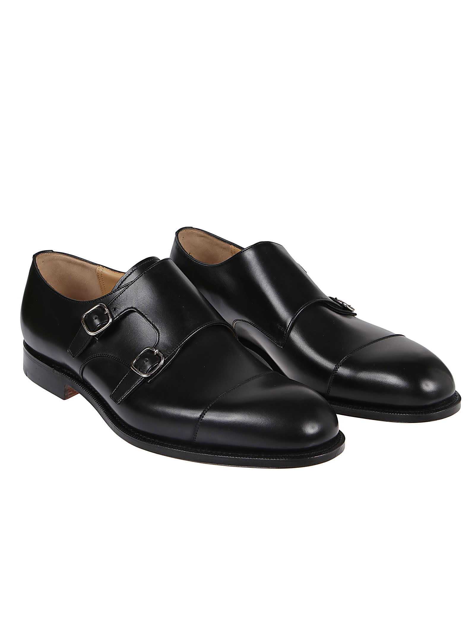 Shop Church's Cowes^ Monk Straps In Aab Black