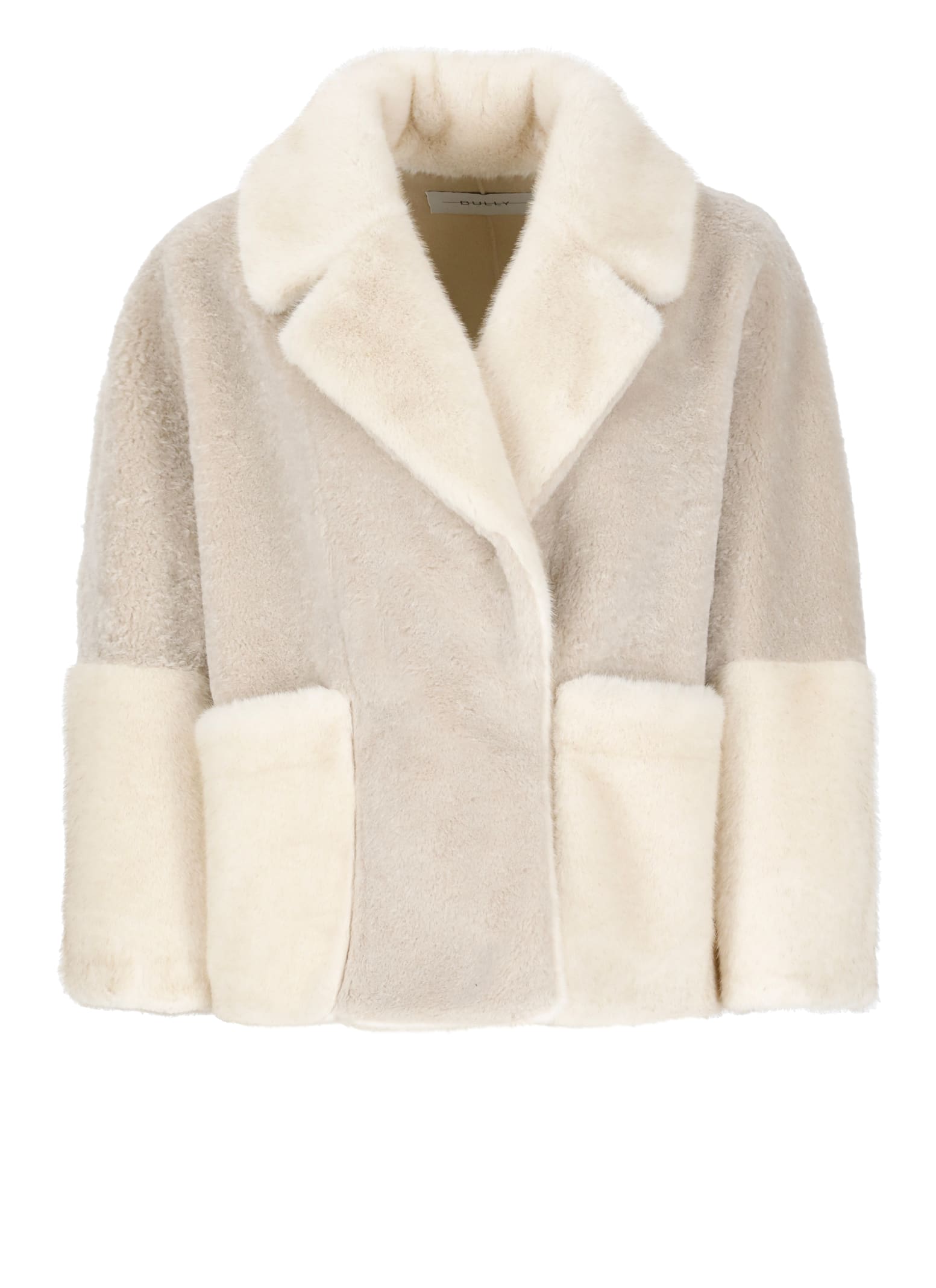 Shop Bully Synthetic Fur Jacekt In Beige