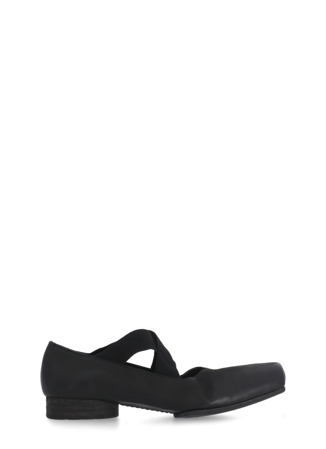 Shop Uma Wang Leather Ballet Shoes In Black