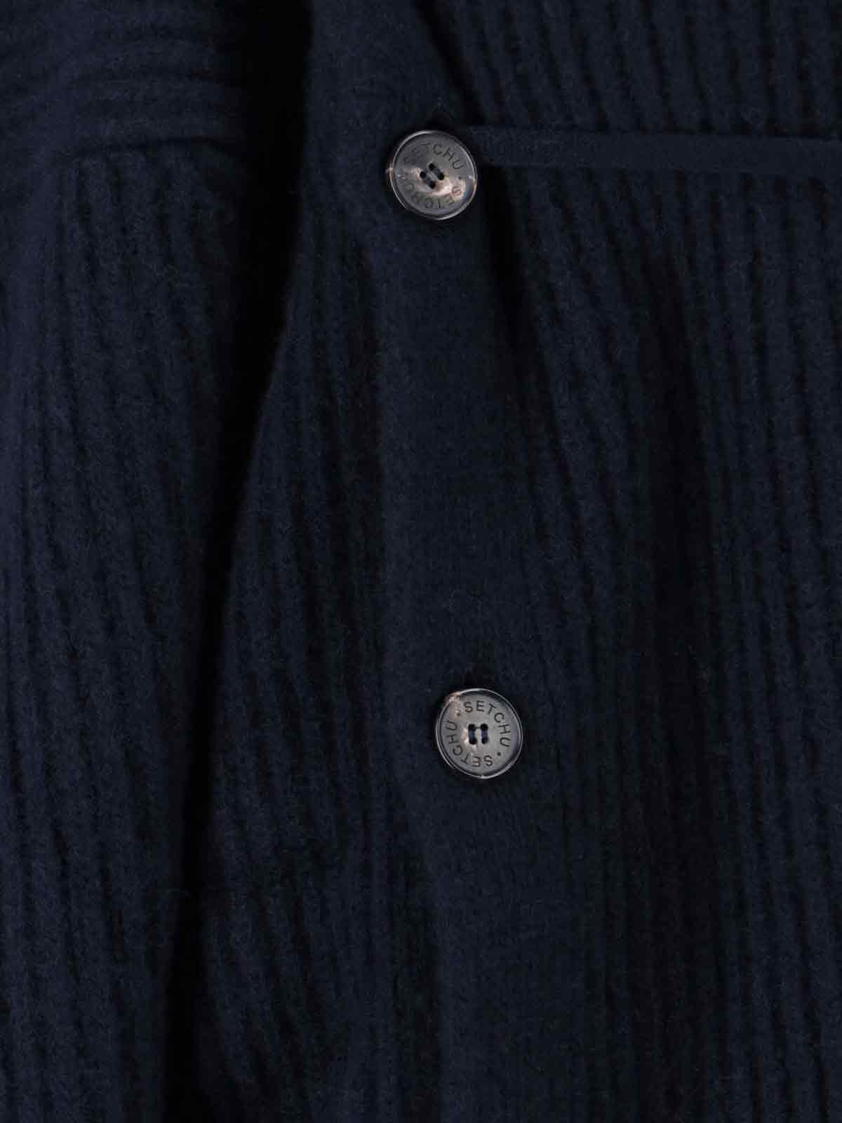 Setchu Wool And Cashmere Blend Sweater In Blue