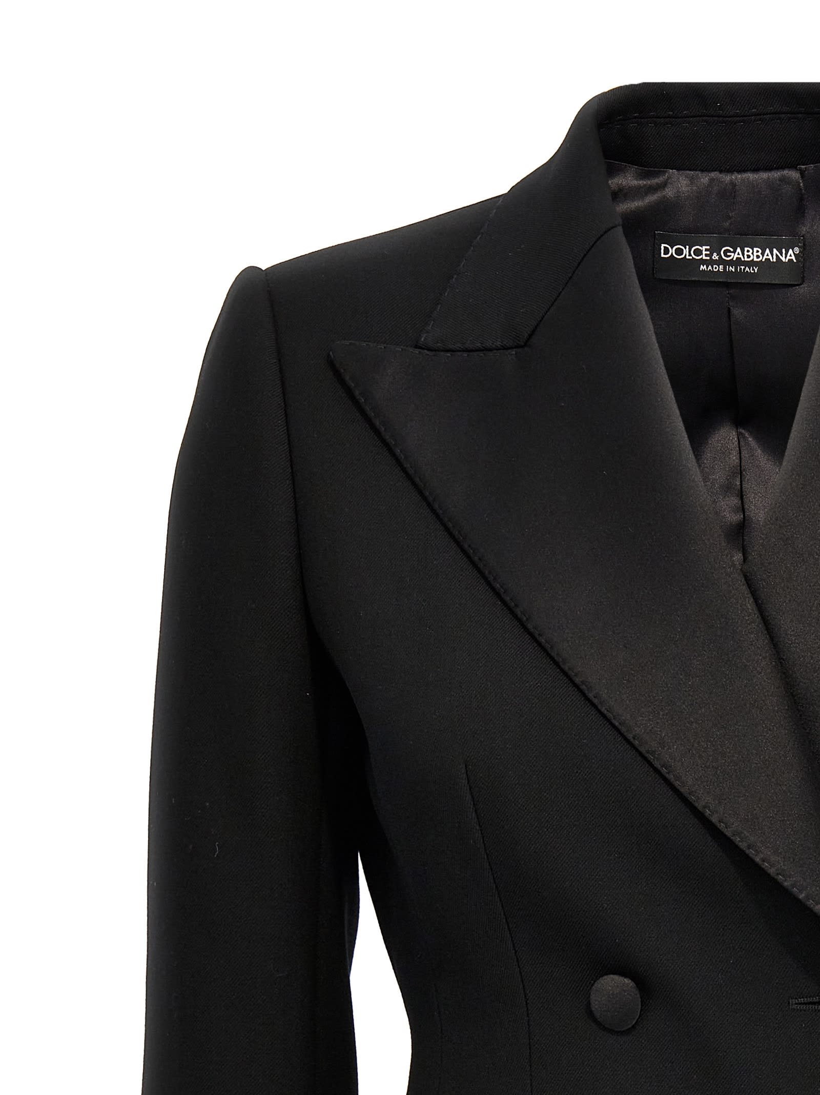 Shop Dolce & Gabbana Dolce Tuxedo Blazer In Black