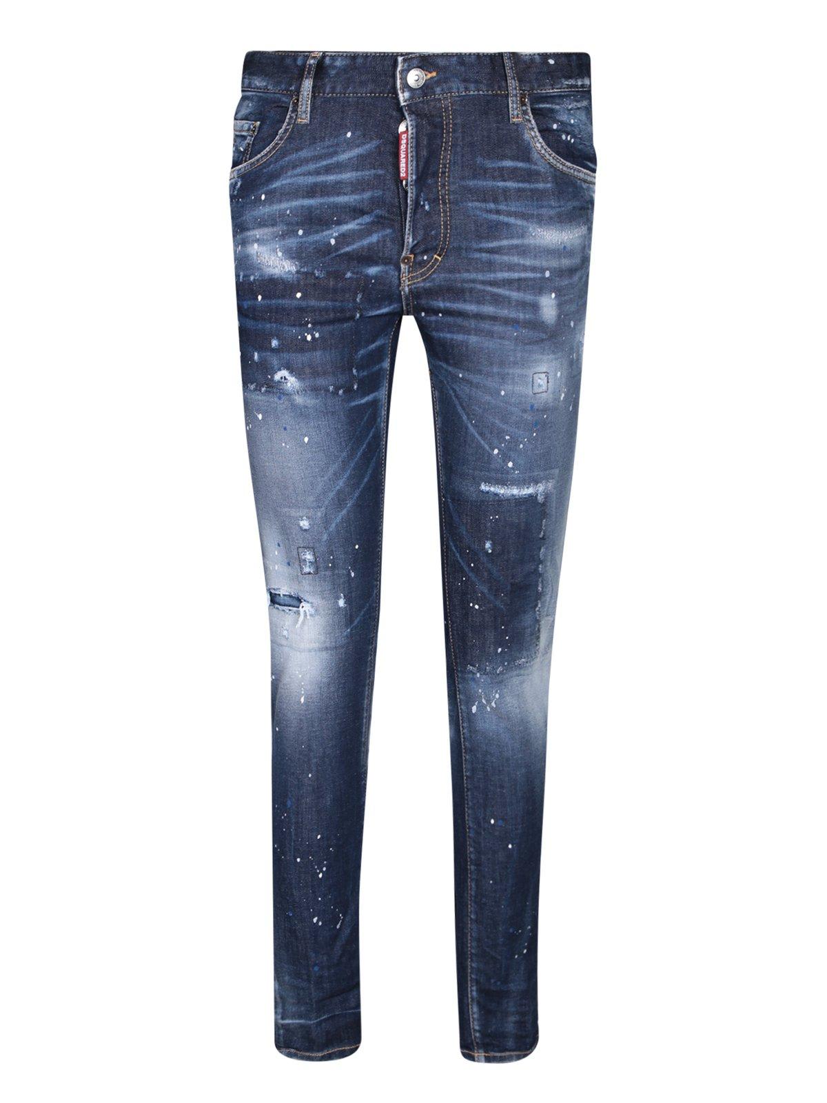 DSQUARED2 RIPPED WASH SUPER TWINKY JEANS
