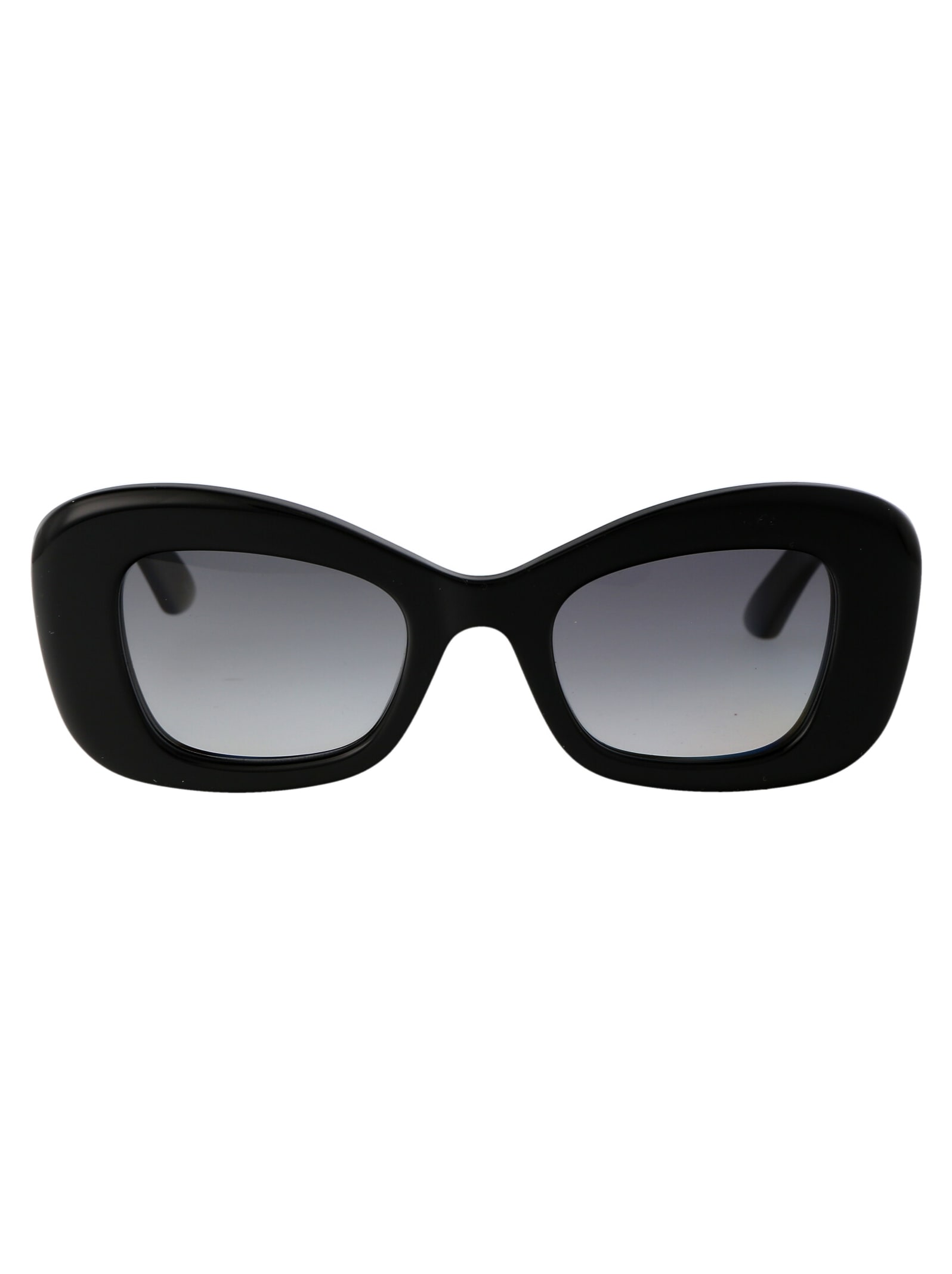 Shop Alexander Mcqueen Am0434s Sunglasses In 001 Black Black Grey