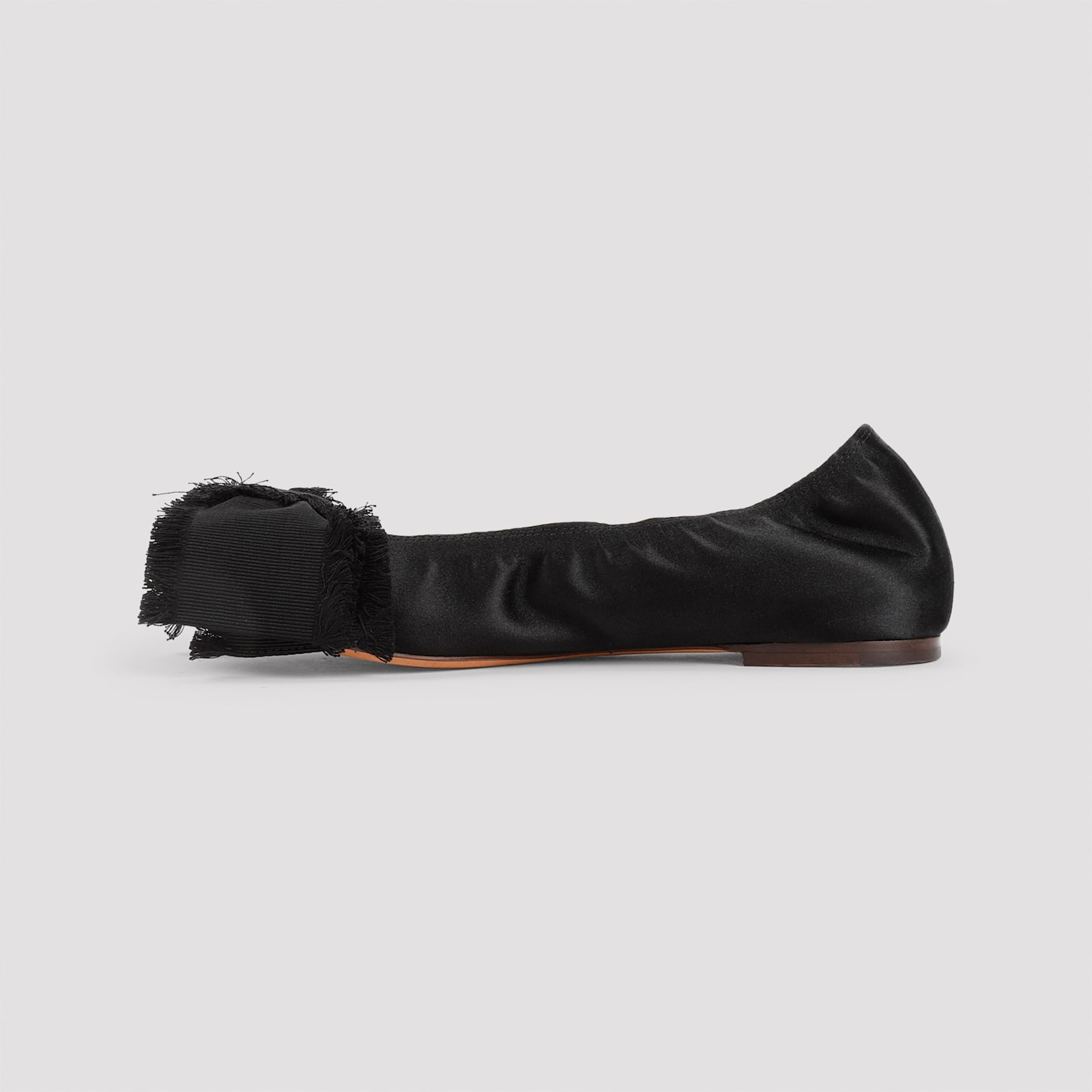 Shop Lanvin Bow Ballerinas In Black