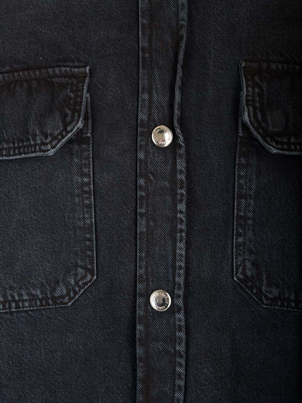 Shop Agolde Camryn Denim Overshirt In Black