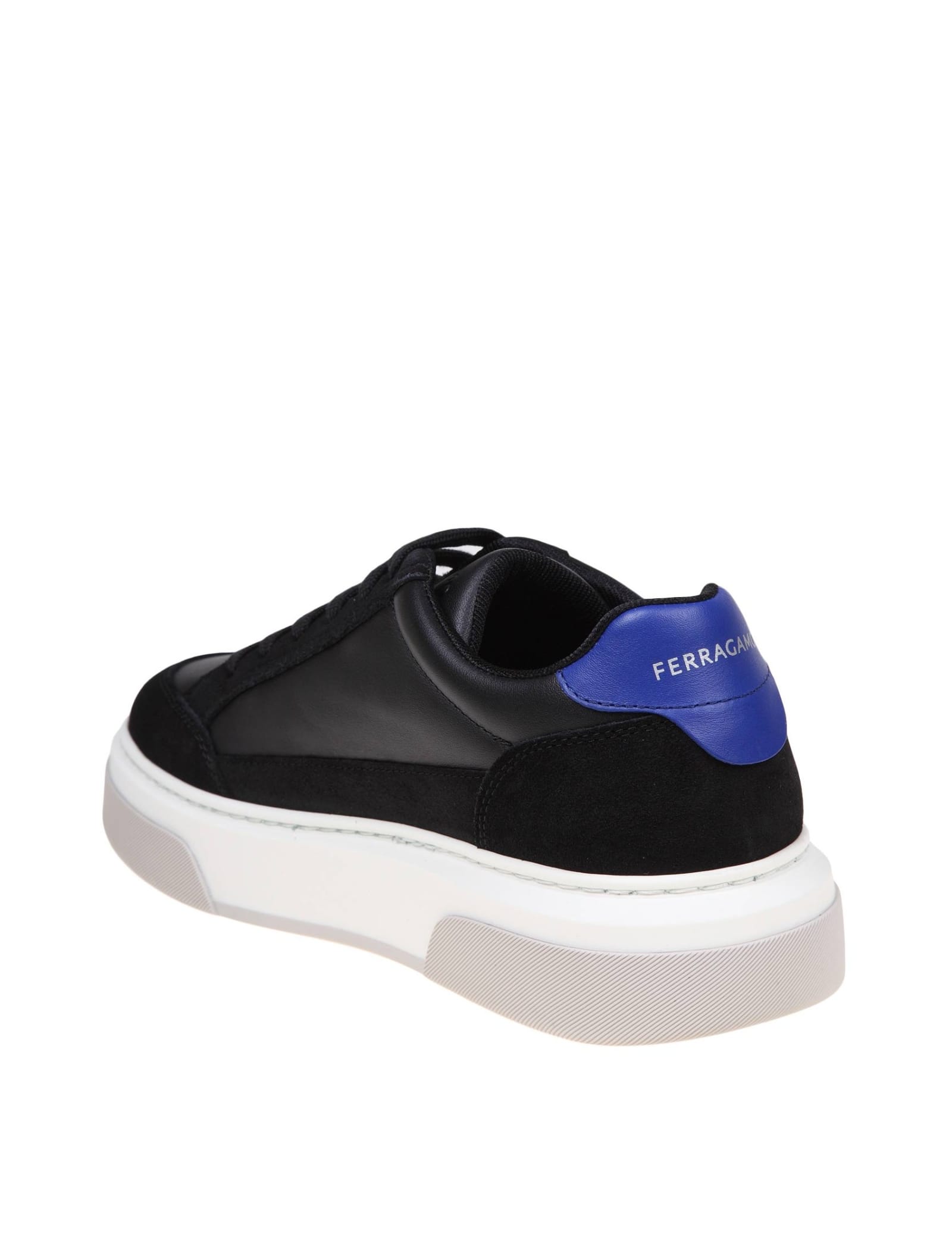 Shop Ferragamo Low Gancini Sneakers In Mesh In Black