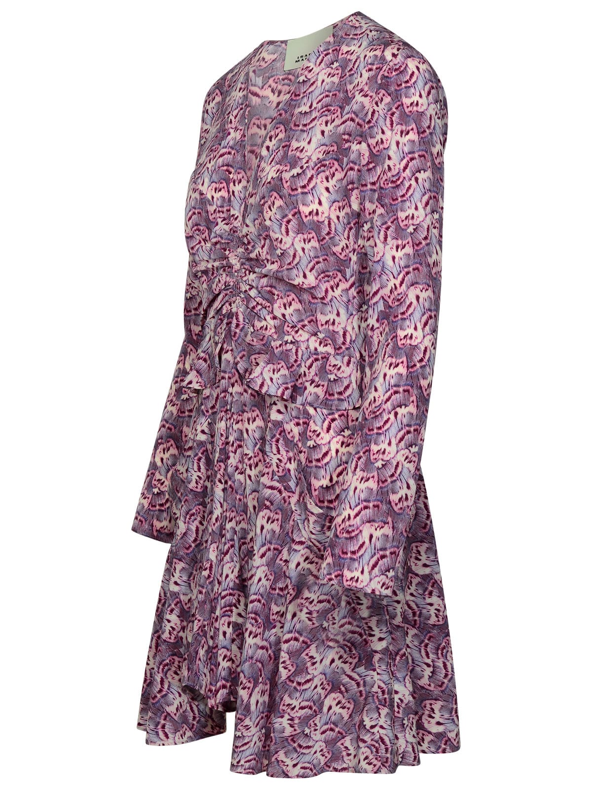 Shop Isabel Marant Usmara Purple Silk Dress In Violet