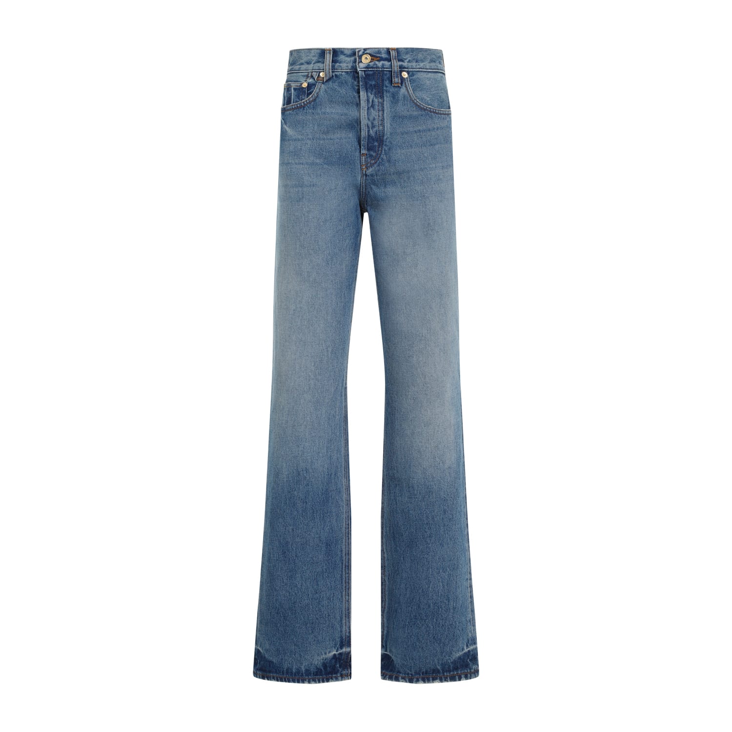 Shop Jacquemus Le De-nîmes Droit Jeans In C Blue Tabac