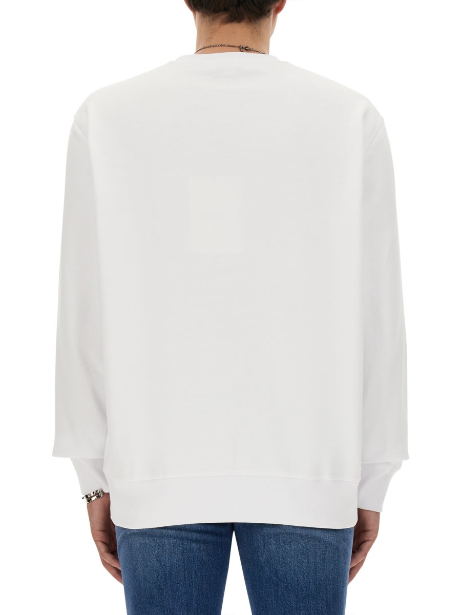 Shop Alexander Mcqueen Skull Sweatshirt In White