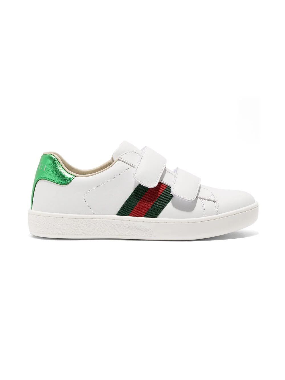 Shop Gucci Sneaker Leather In Gr White Vrv