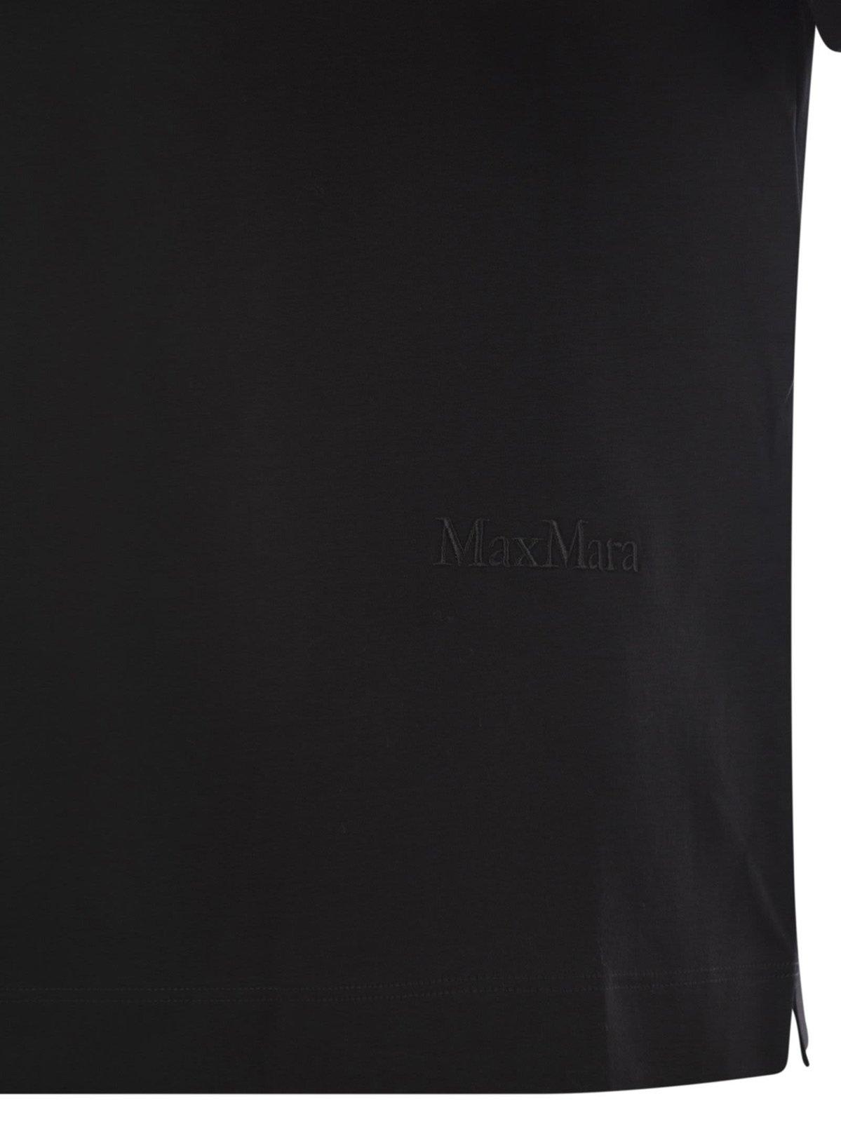 Max Mara Adelio Black Viscose Blend T-shirt In Black