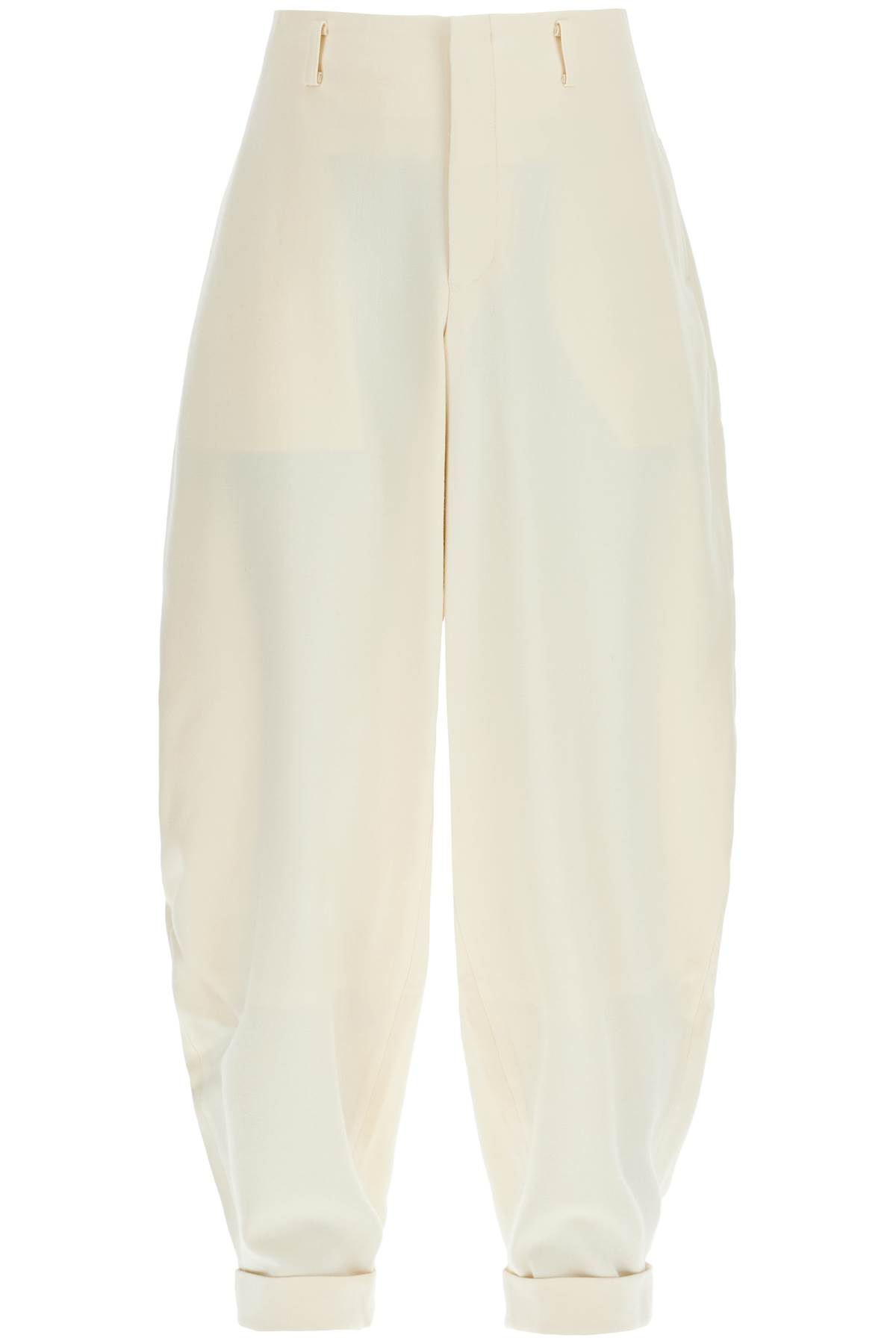 Shop Comme Des Garçons Homme Deux Stretch Wool Barrel Pants For Men/w In Off White (white)