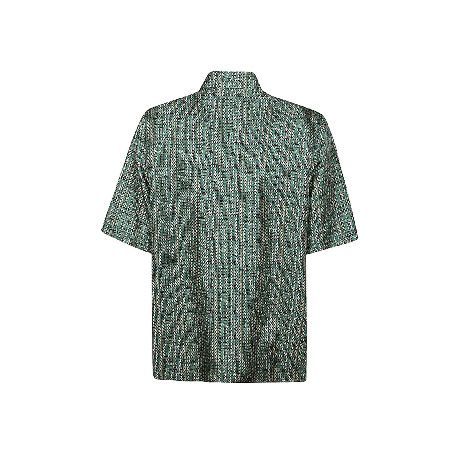 Shop Fendi Silk Shirt In Green