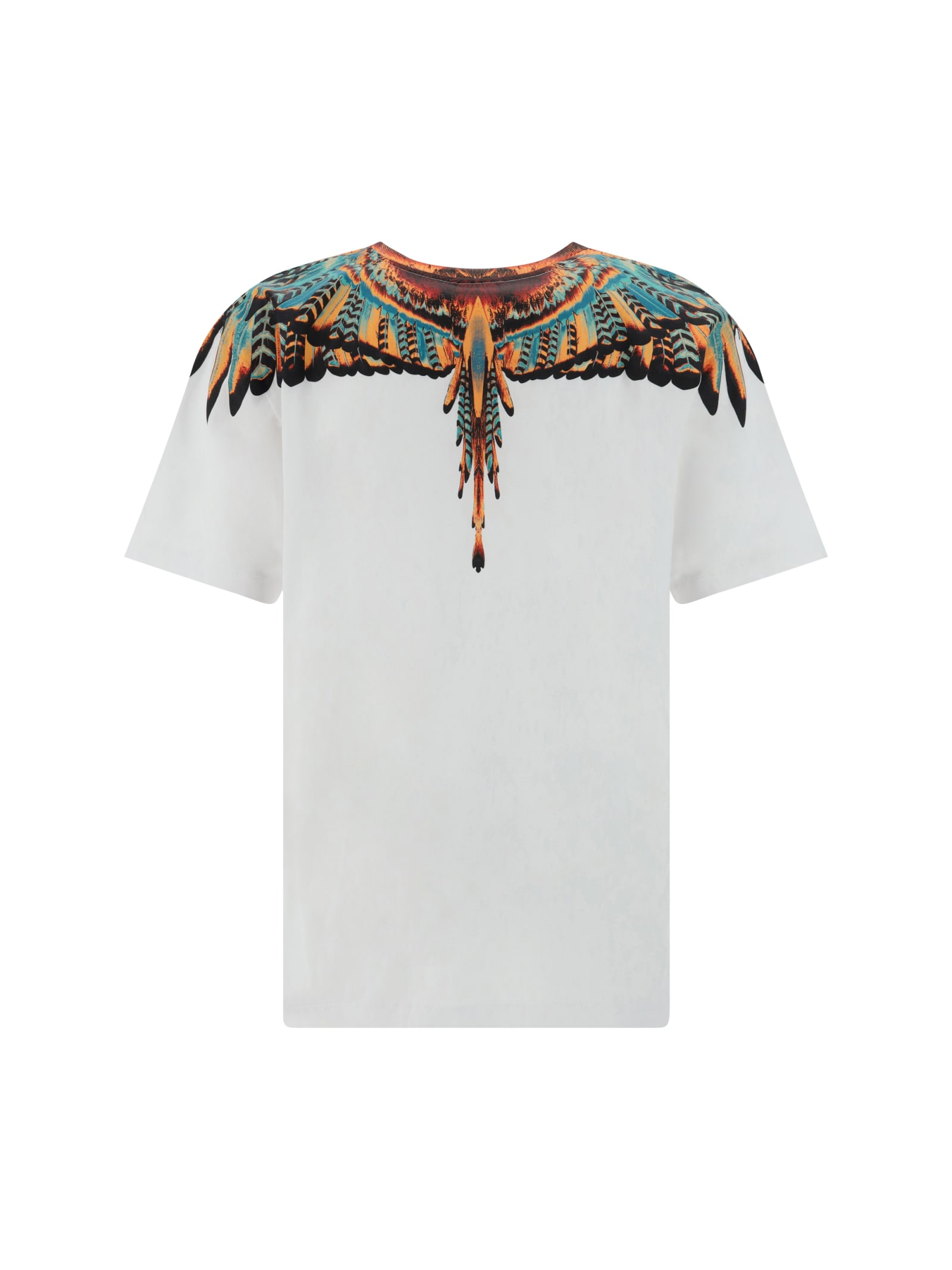 Shop Marcelo Burlon County Of Milan Grizzly Wings T-shirt In White Orange