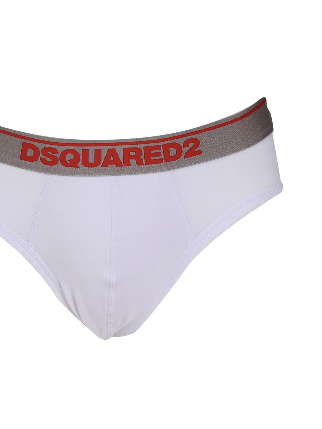 Shop Dsquared2 Double Underwear Briefs In Stretch Cotton In White