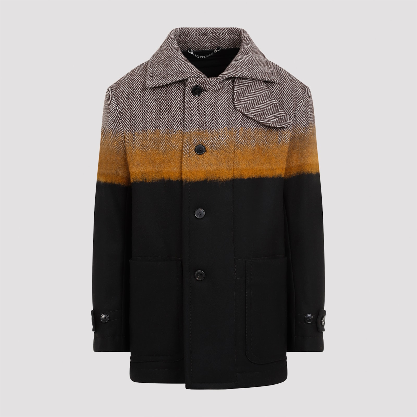 Shop Dries Van Noten Ranner Bis Coat In Dark Brown