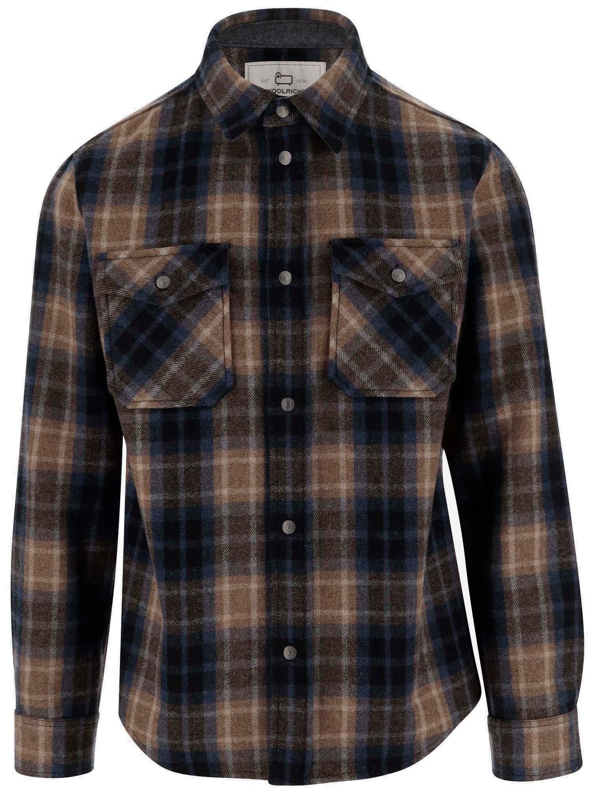 Shop Woolrich Alaskan Checked Overshirt In Multicolour