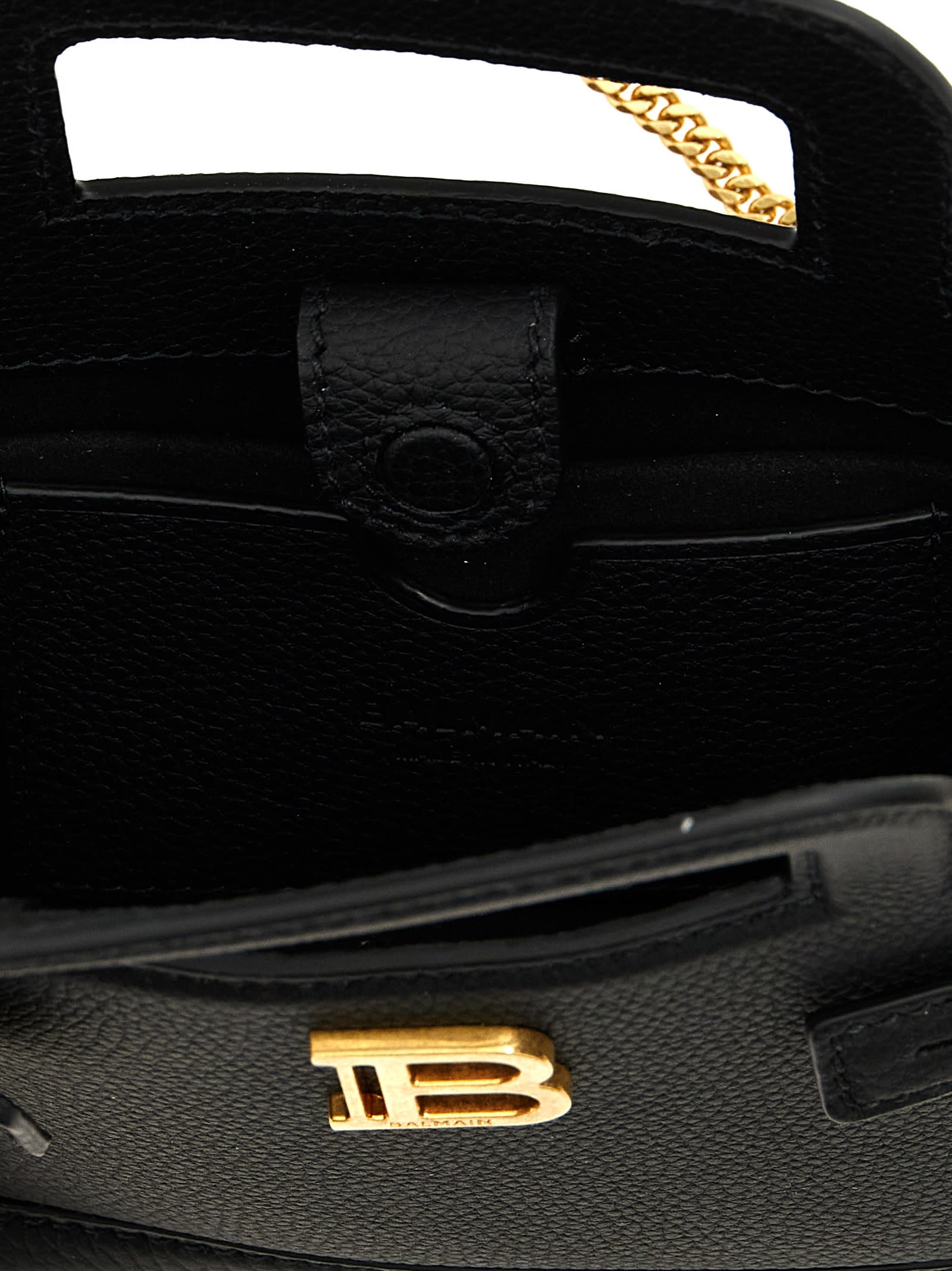 Balmain B-buzz Small Handbag In Black
