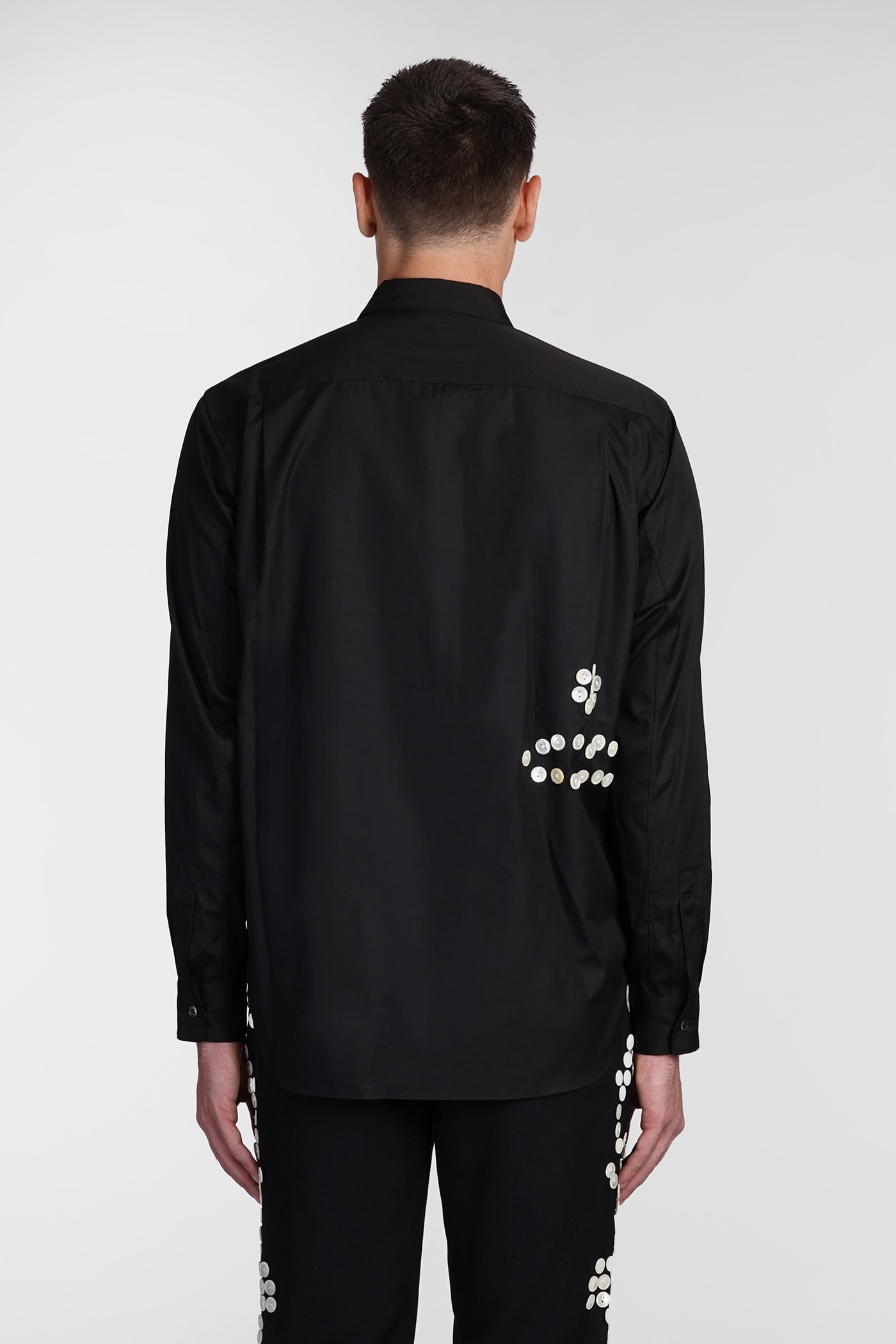 Shop Comme Des Garçons Homme Deux Shirt In Black Cotton