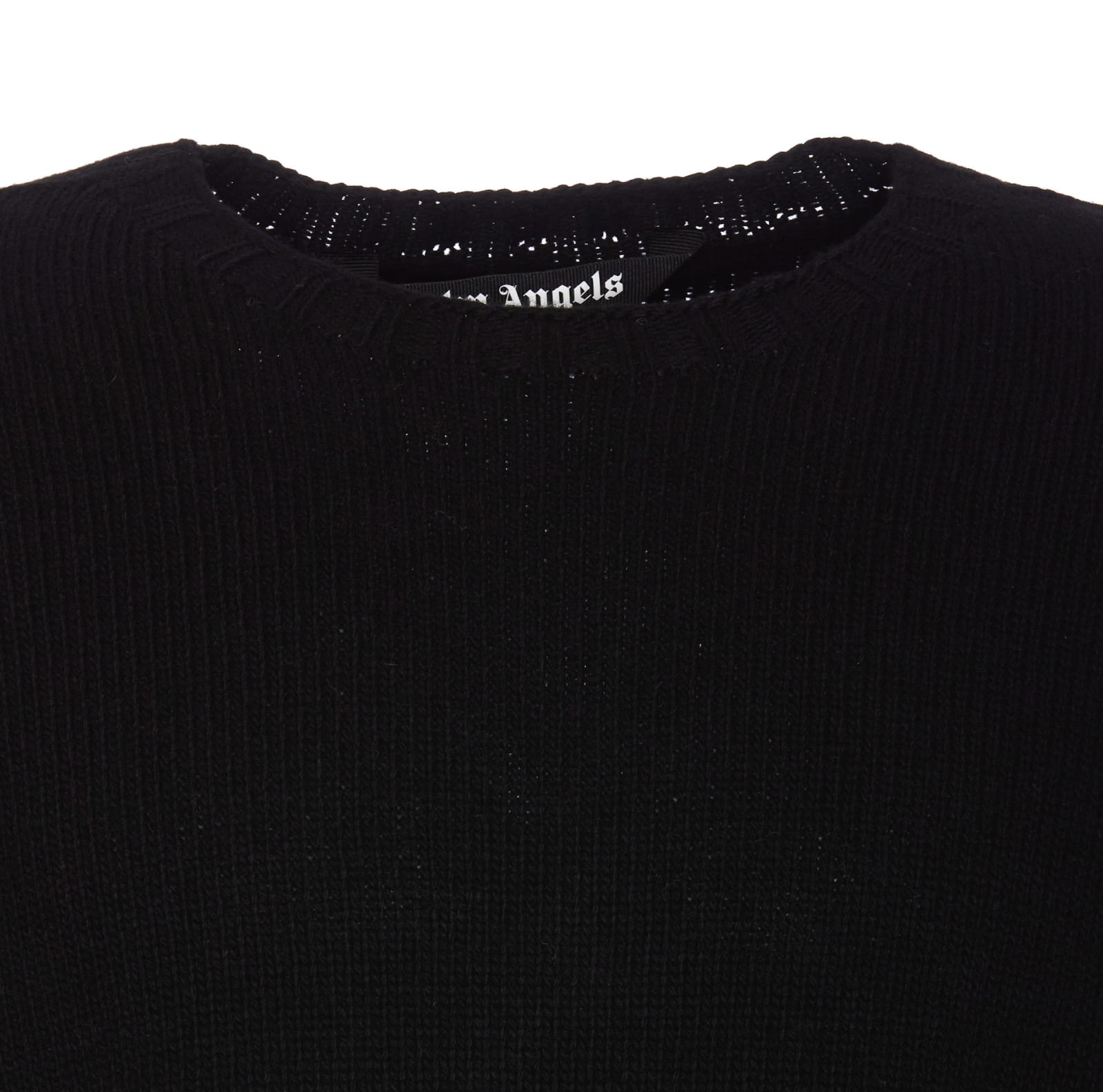 Shop Palm Angels Curved Logo Sweater In Black