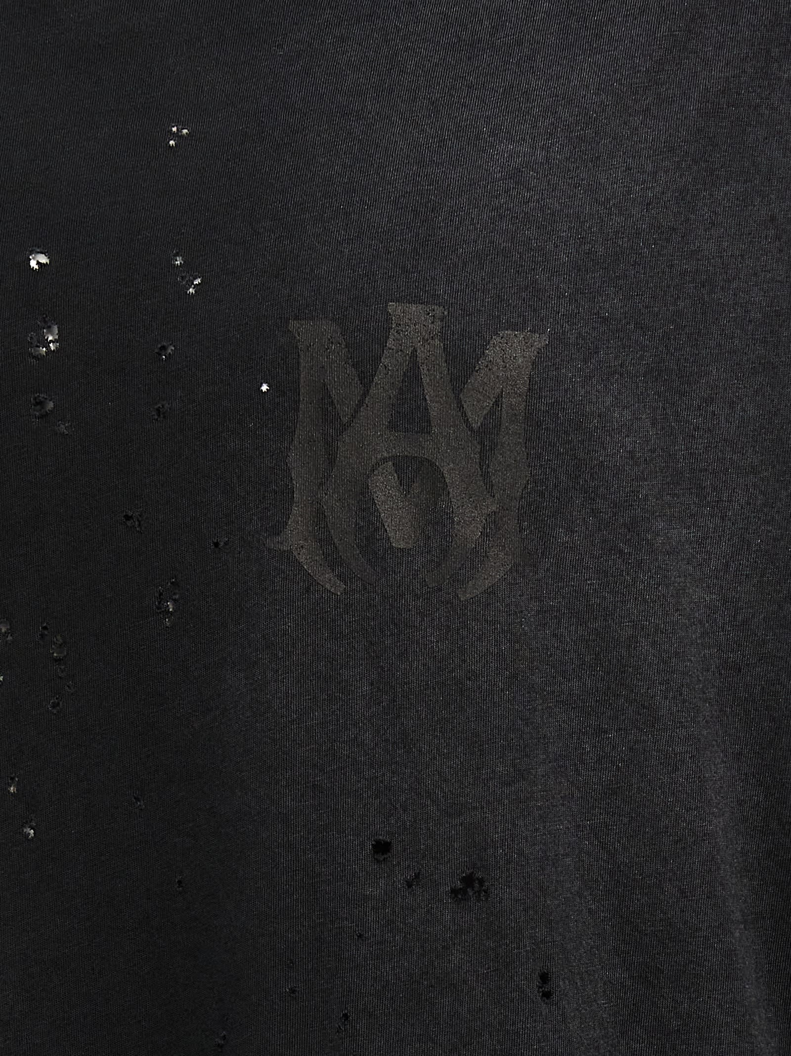 Shop Amiri Ma Logo Shotgun T-shirt In Black