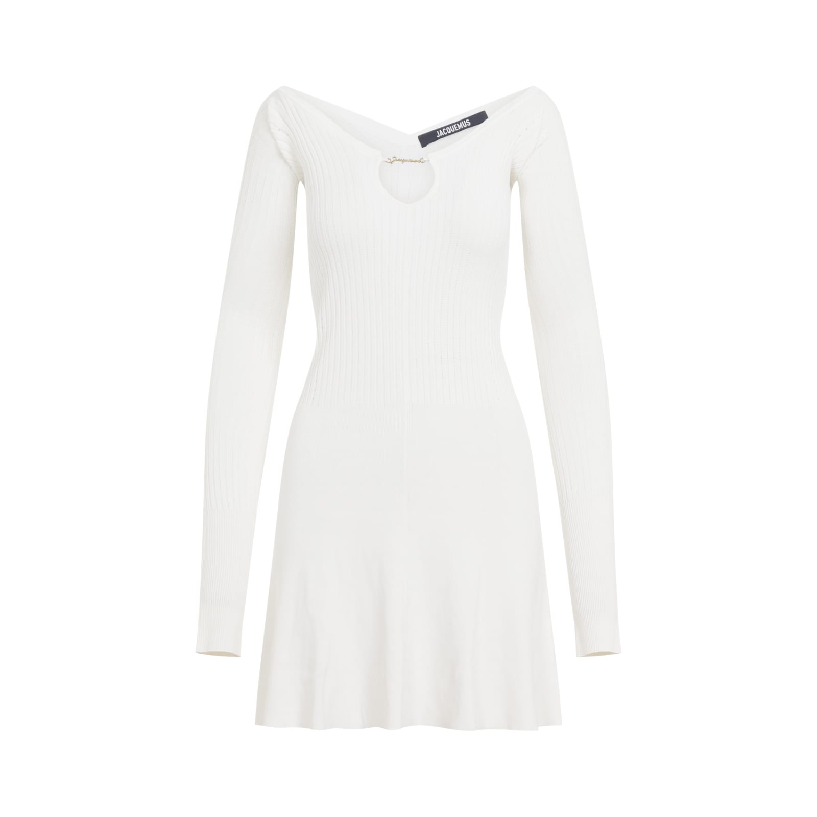 Shop Jacquemus La Mini Robe Pralu Mini Dress In Off White