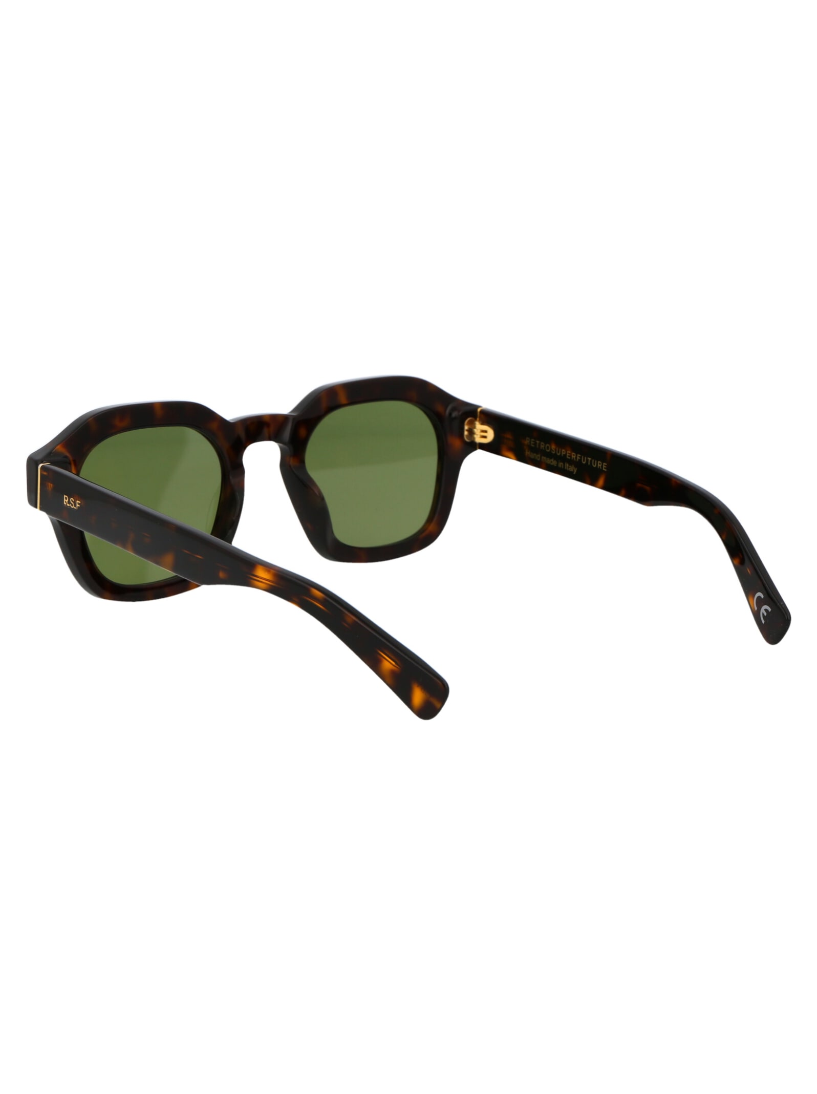 Shop Retrosuperfuture Saluto Sunglasses In 3627 Green