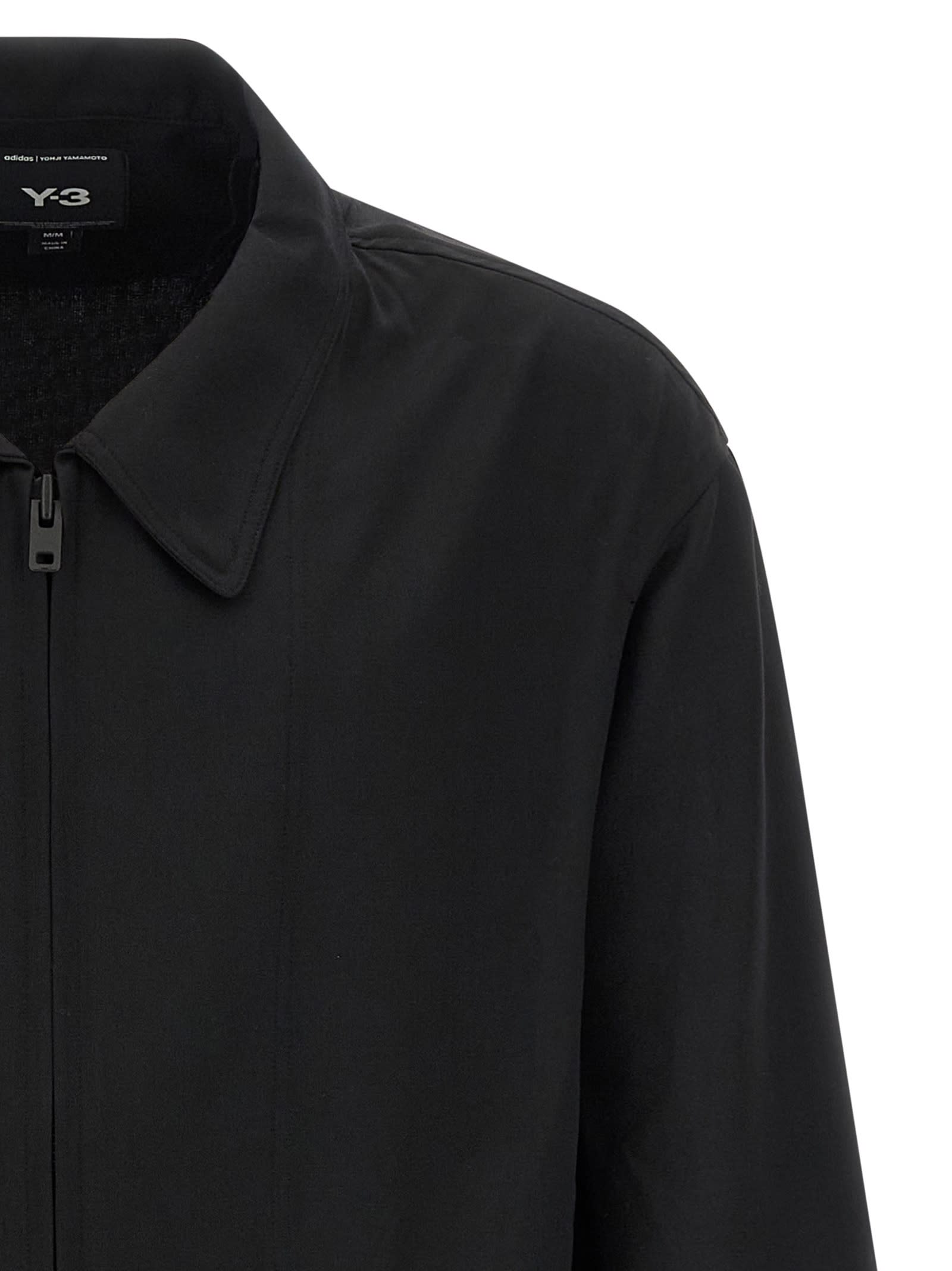 Y-3 Ref W Blouson Polyester And Wool Jacket In Black