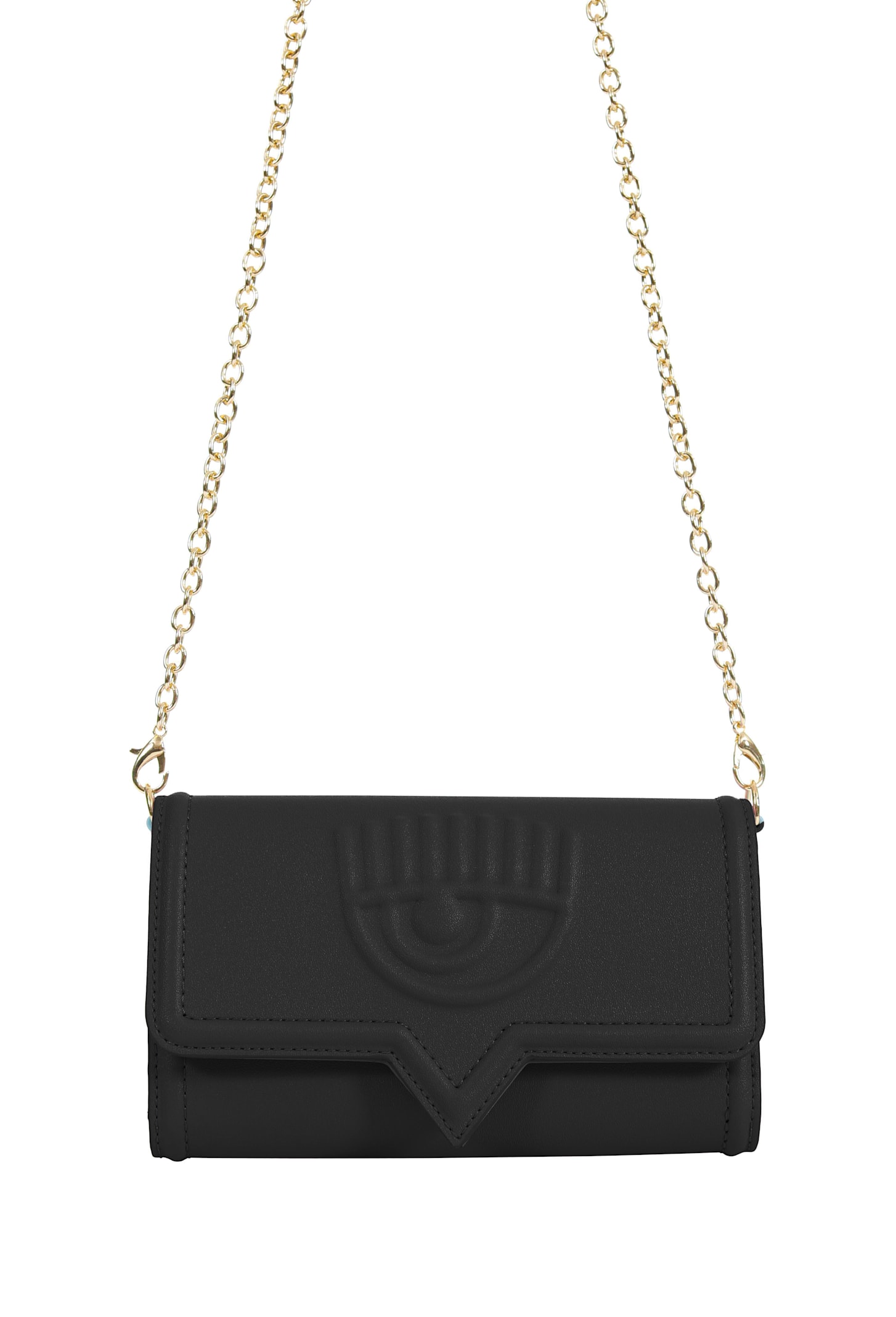 Chiara Ferragni Eyelike Crossbody Bag In Black
