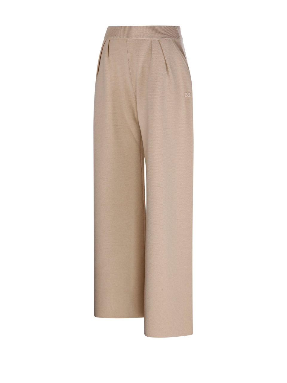 Shop Max Mara Wide Wool Trousers