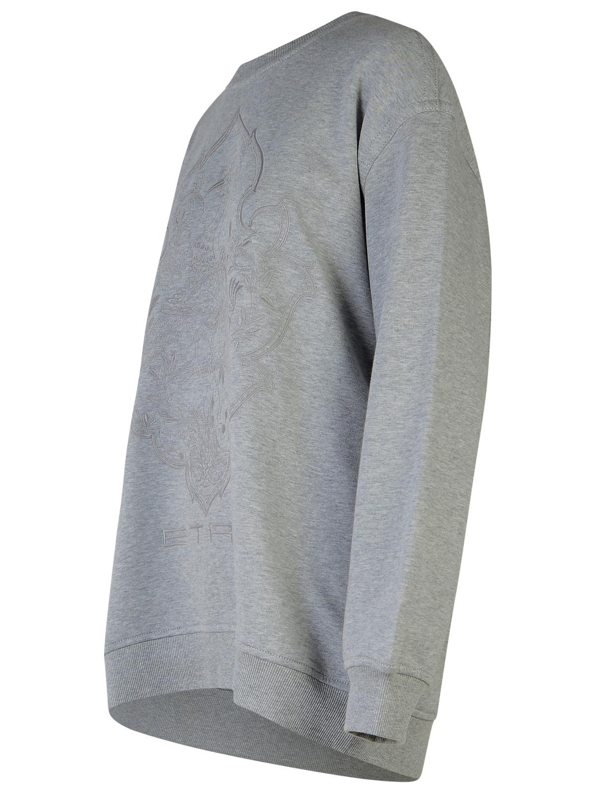 Shop Etro Grey Cotton Sweatshirt