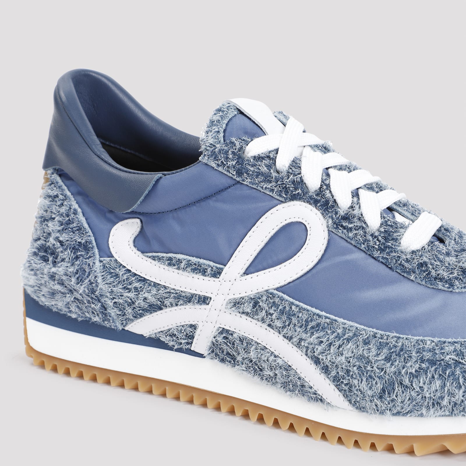 Shop Loewe Flow Runner Sneakers In Raw Denim