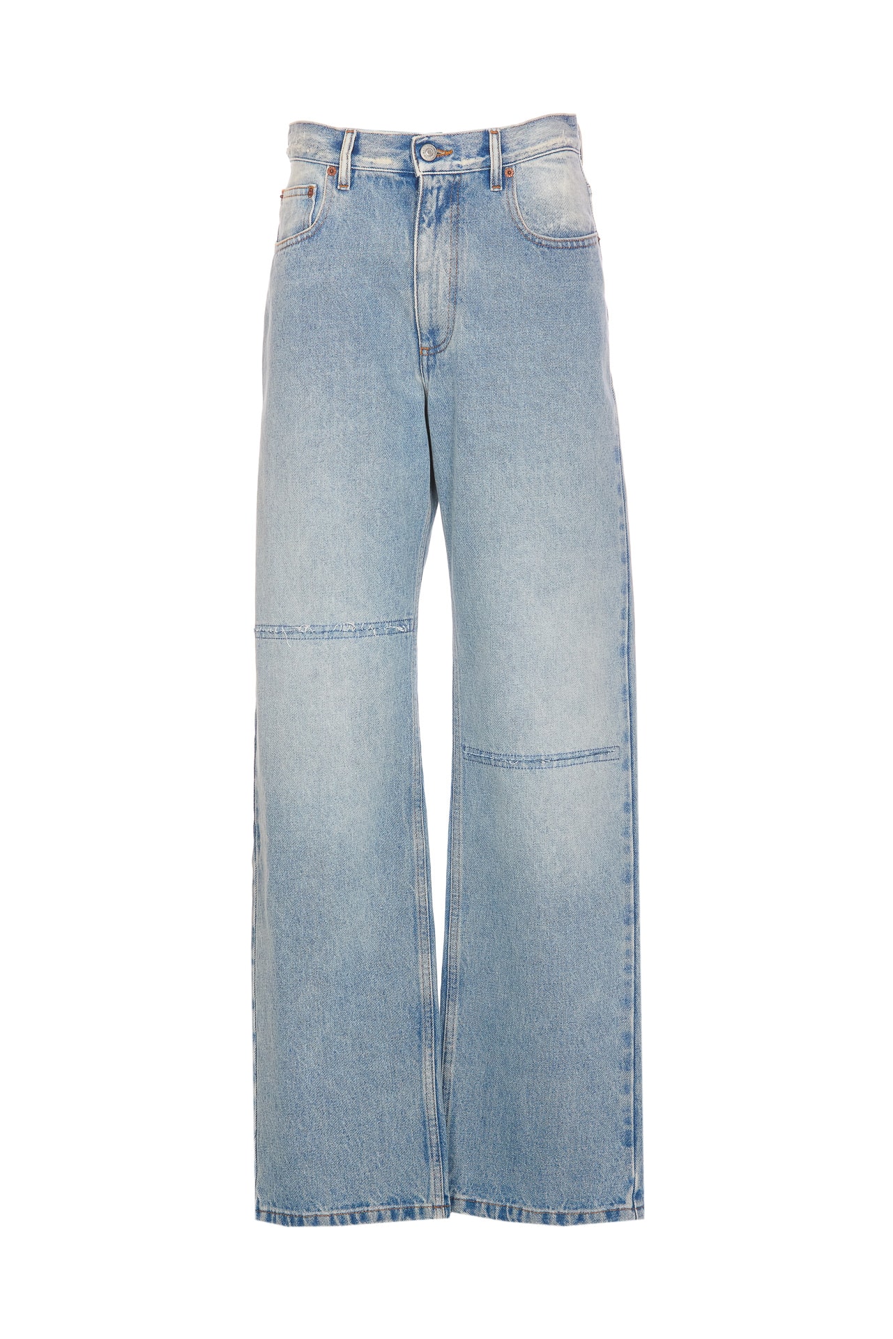 Shop Mm6 Maison Margiela Denim Jeans In Blue