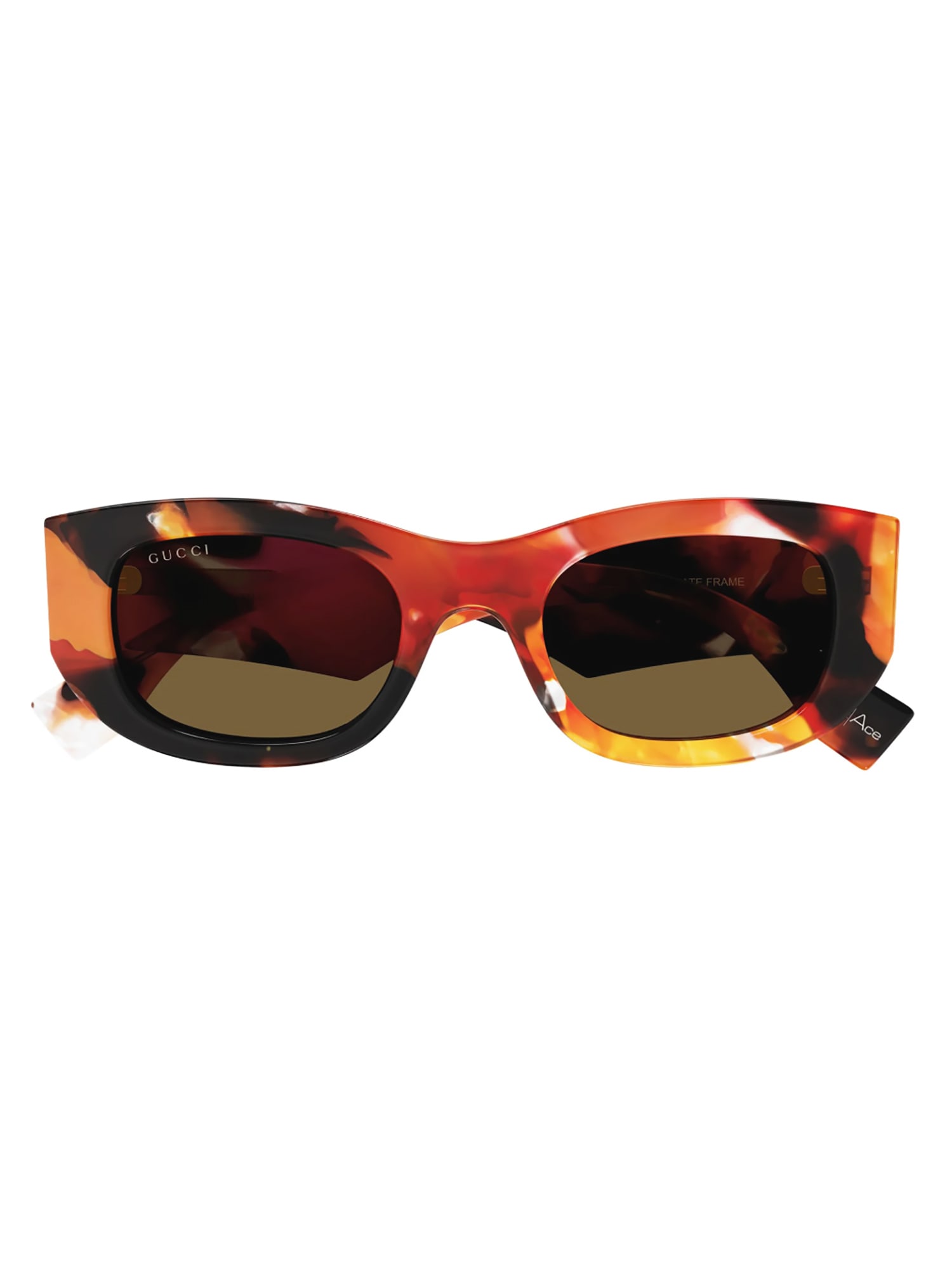 Gucci Womens Gg1627s Round-frame Acetate Sunglasses Multi-coloured In Orange Orange Brown