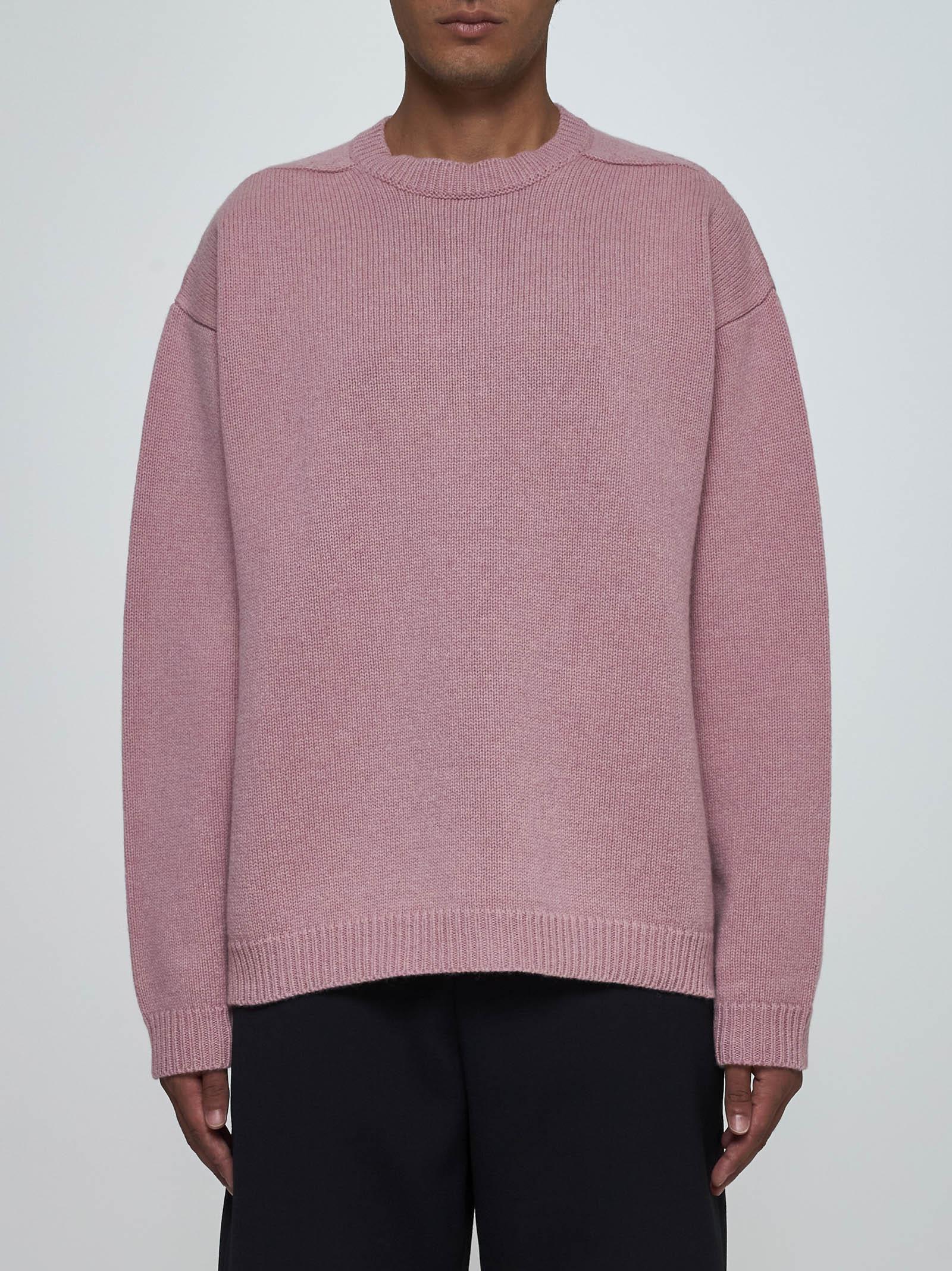 Shop Studio Nicholson Hemyl Lambswool Sweater In Pink