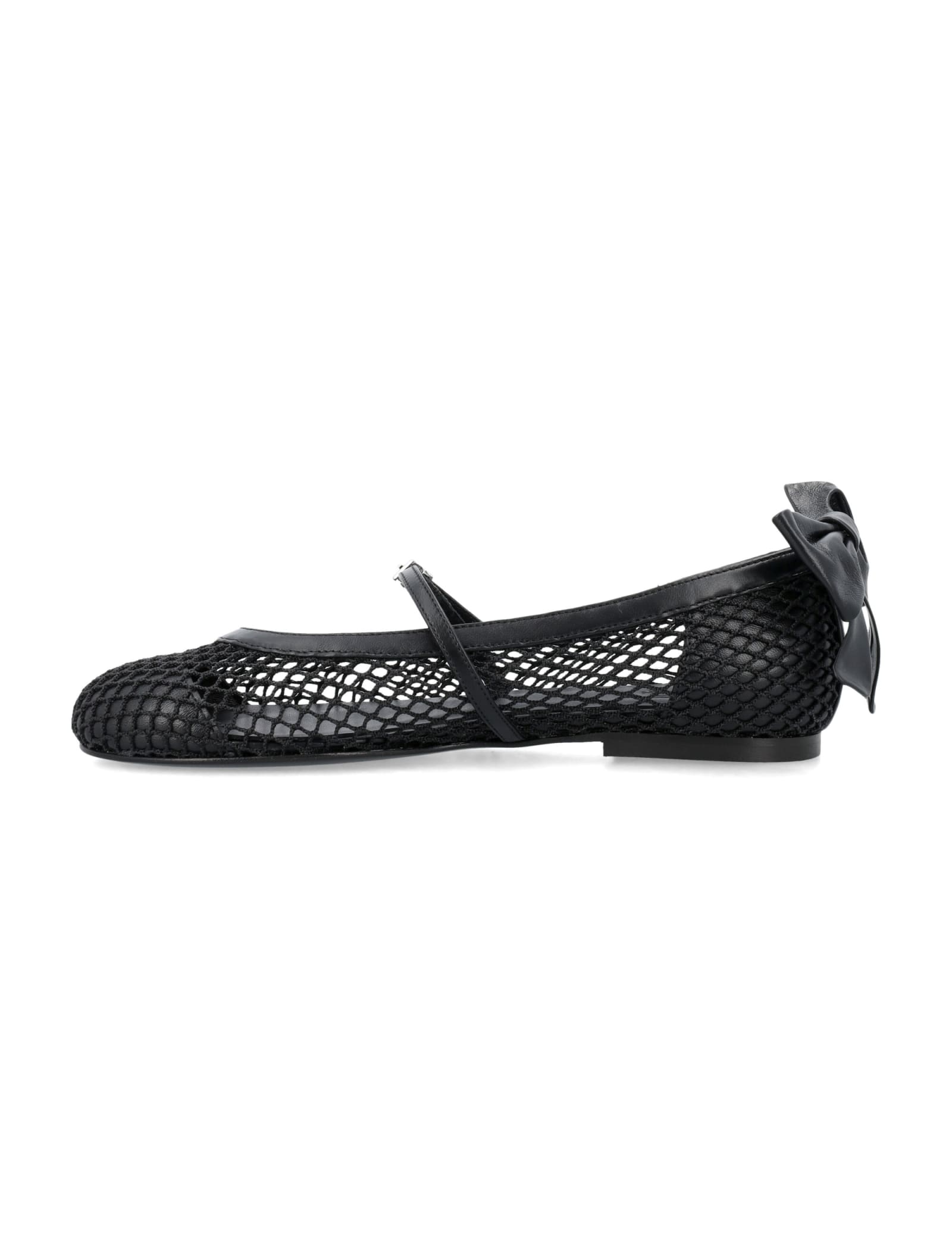 Shop Gia Borghini Grete Mesh Flat Shoes In Black