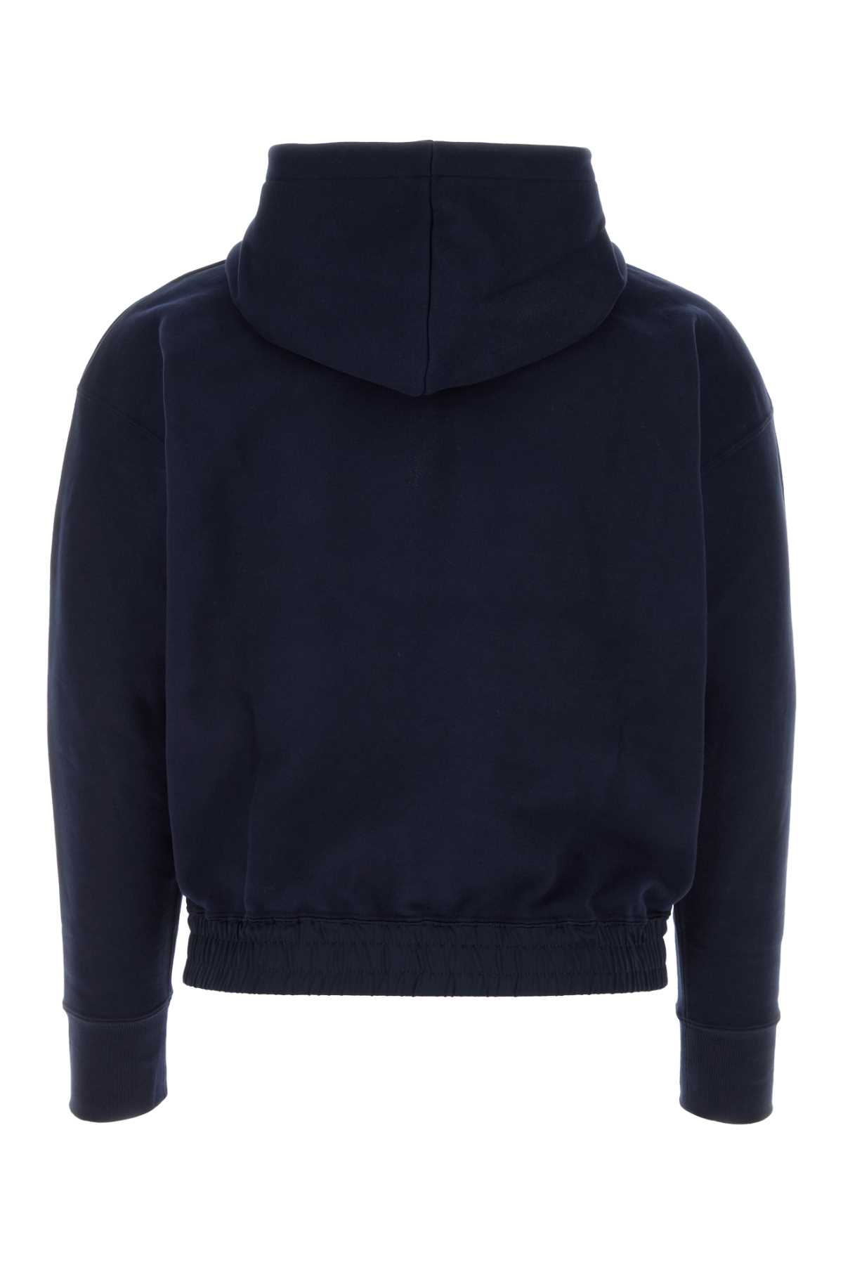 Shop Saint Laurent Dark Blue Cotton Sweatshirt In Marine