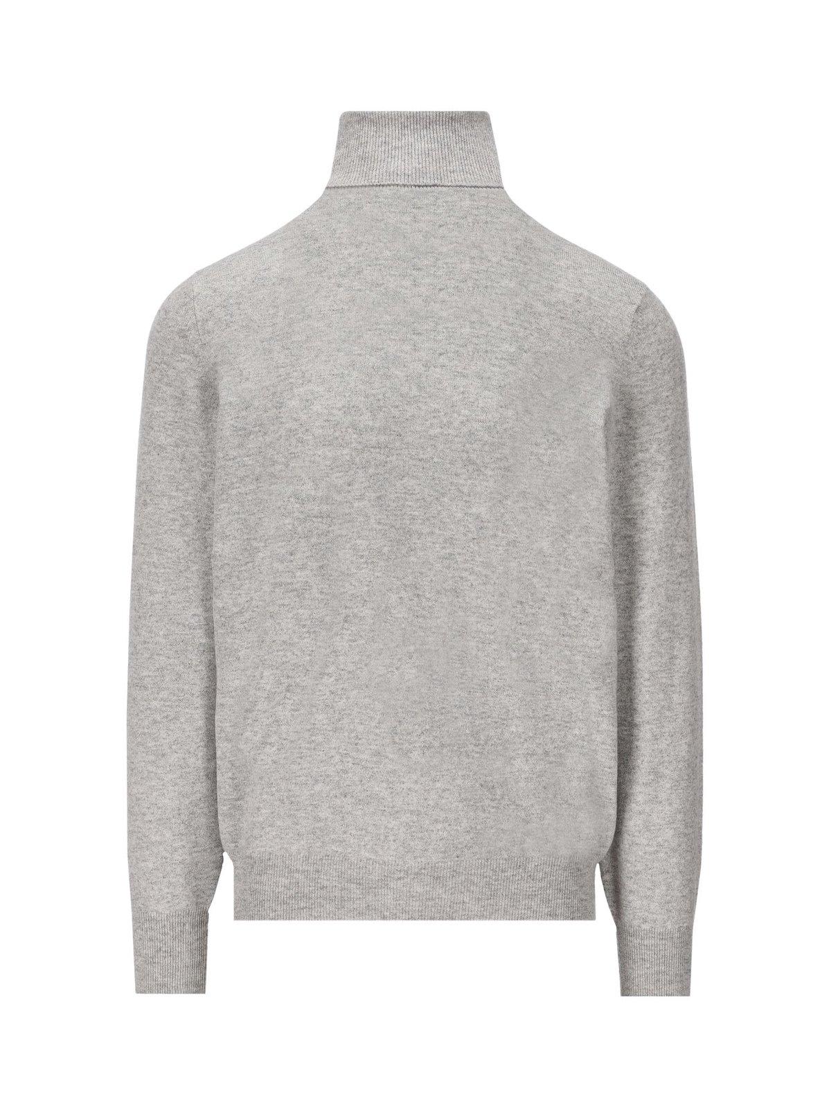 Shop Brunello Cucinelli Turtleneck Jumper In Ciottolo