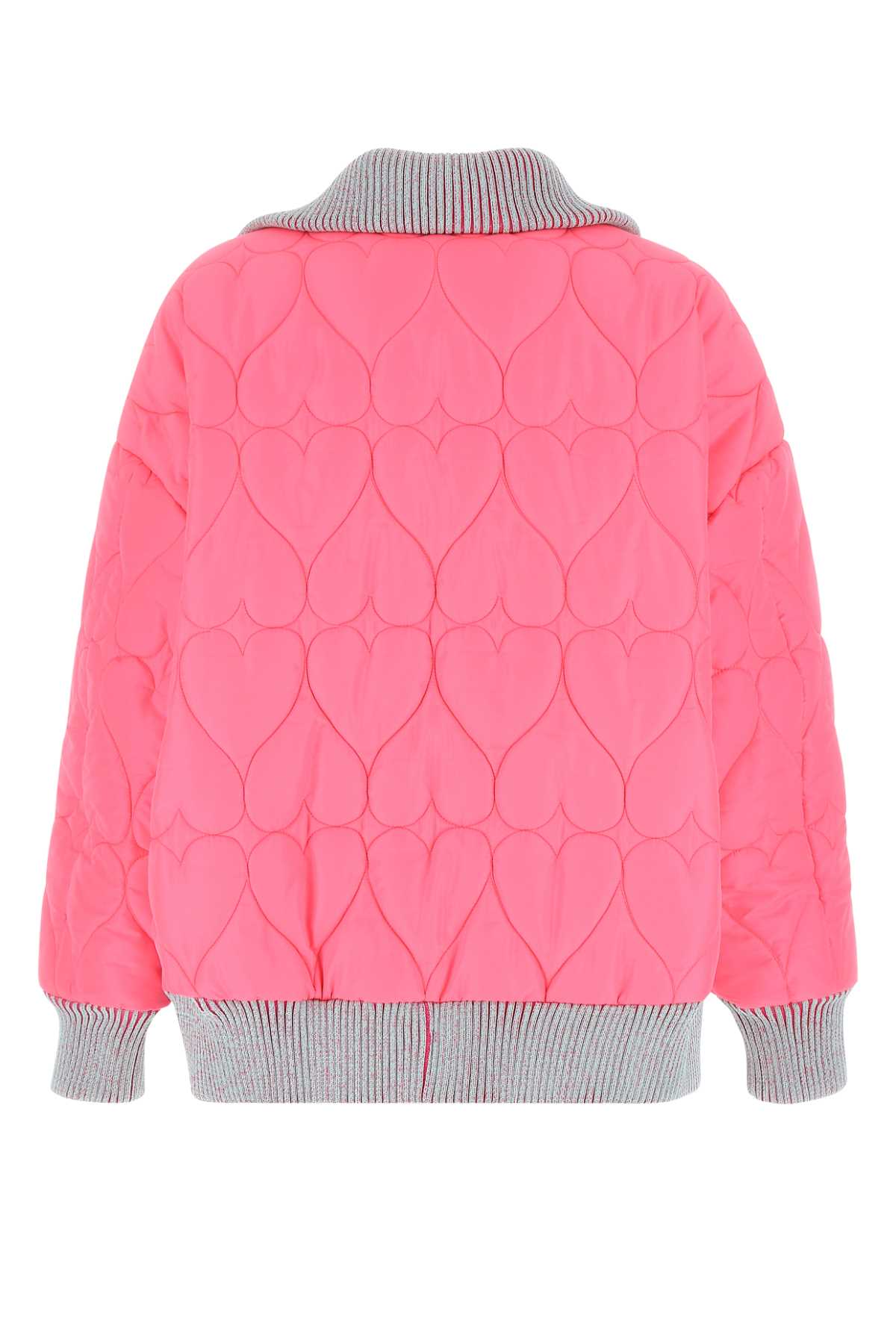 Marco Rambaldi Fluo Pink Polyester Blend Padded Bomber In 014
