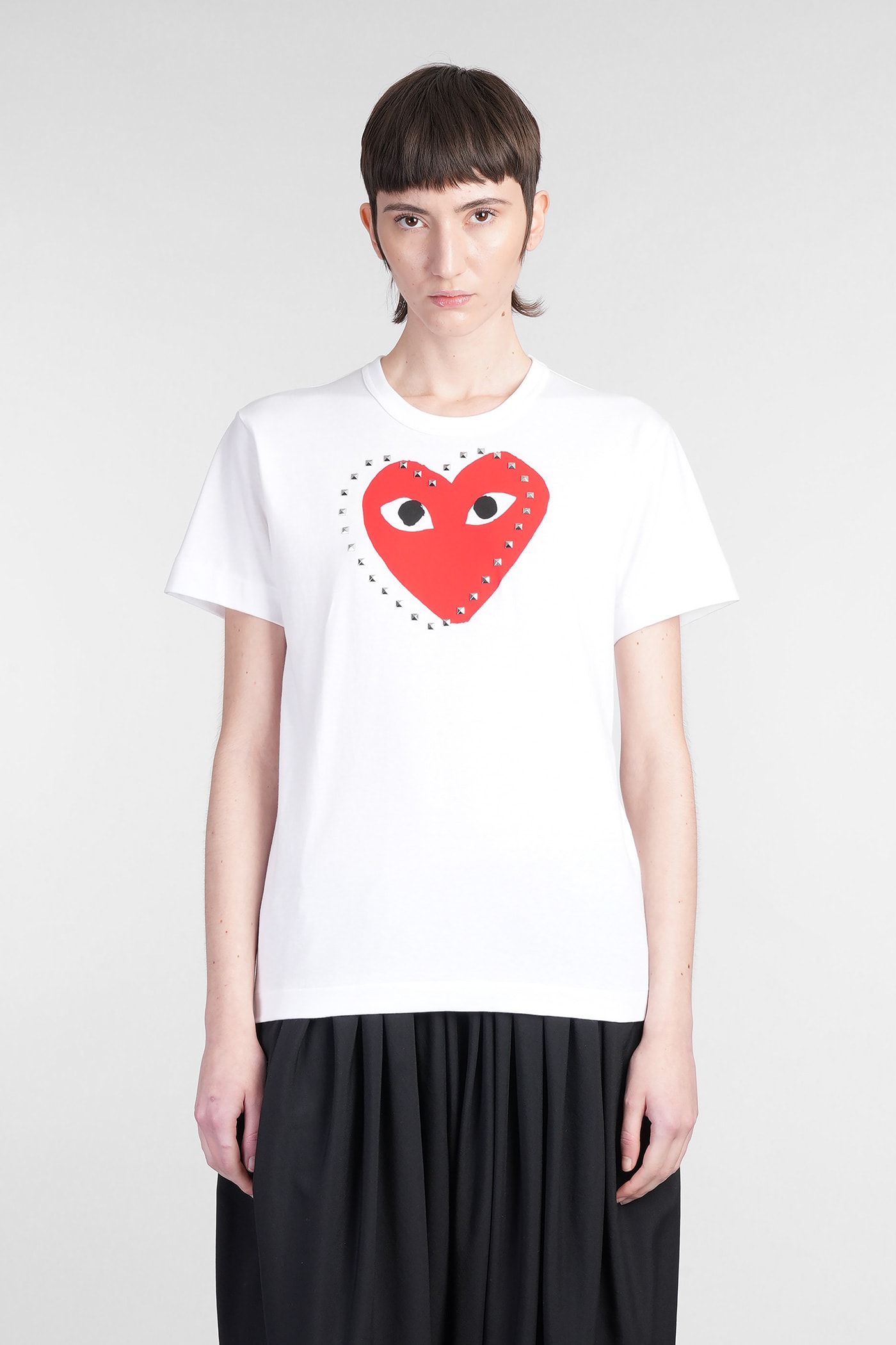 Comme des Garçons Play T-shirt In White Cotton