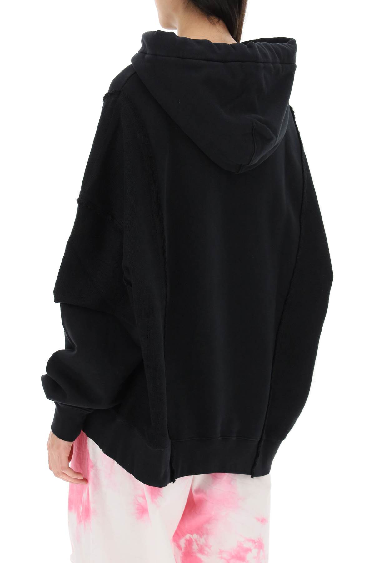 Shop Khrisjoy Oversized Hooded Sweatshirt In Black (black)