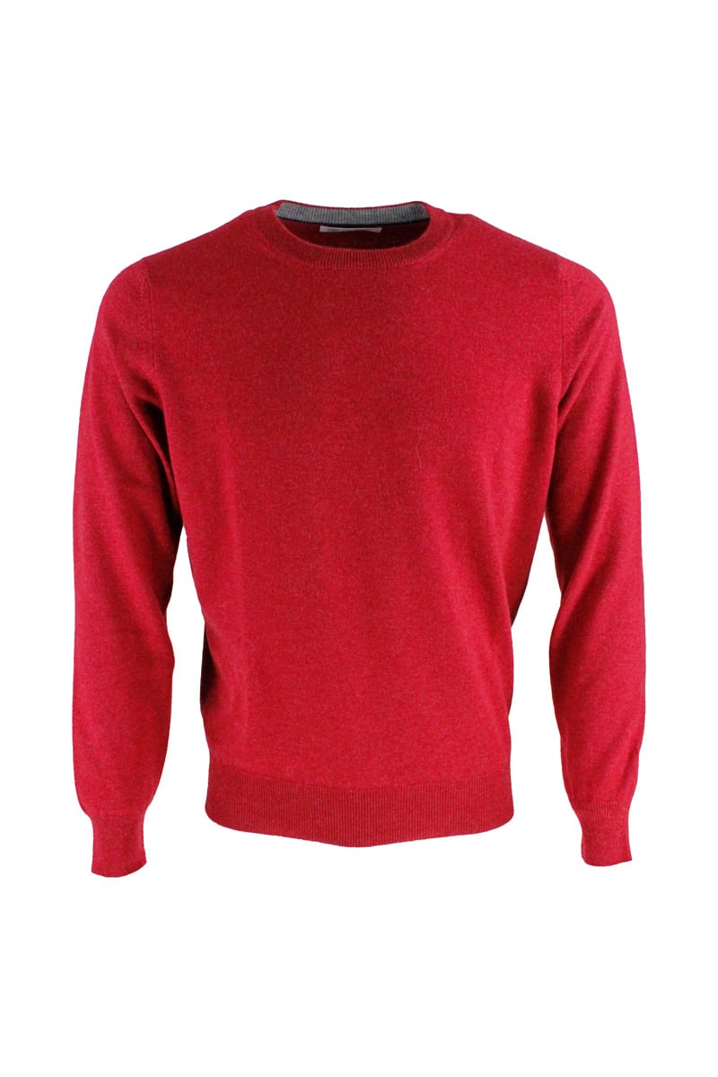 Brunello Cucinelli Cashmere Sweater In Red