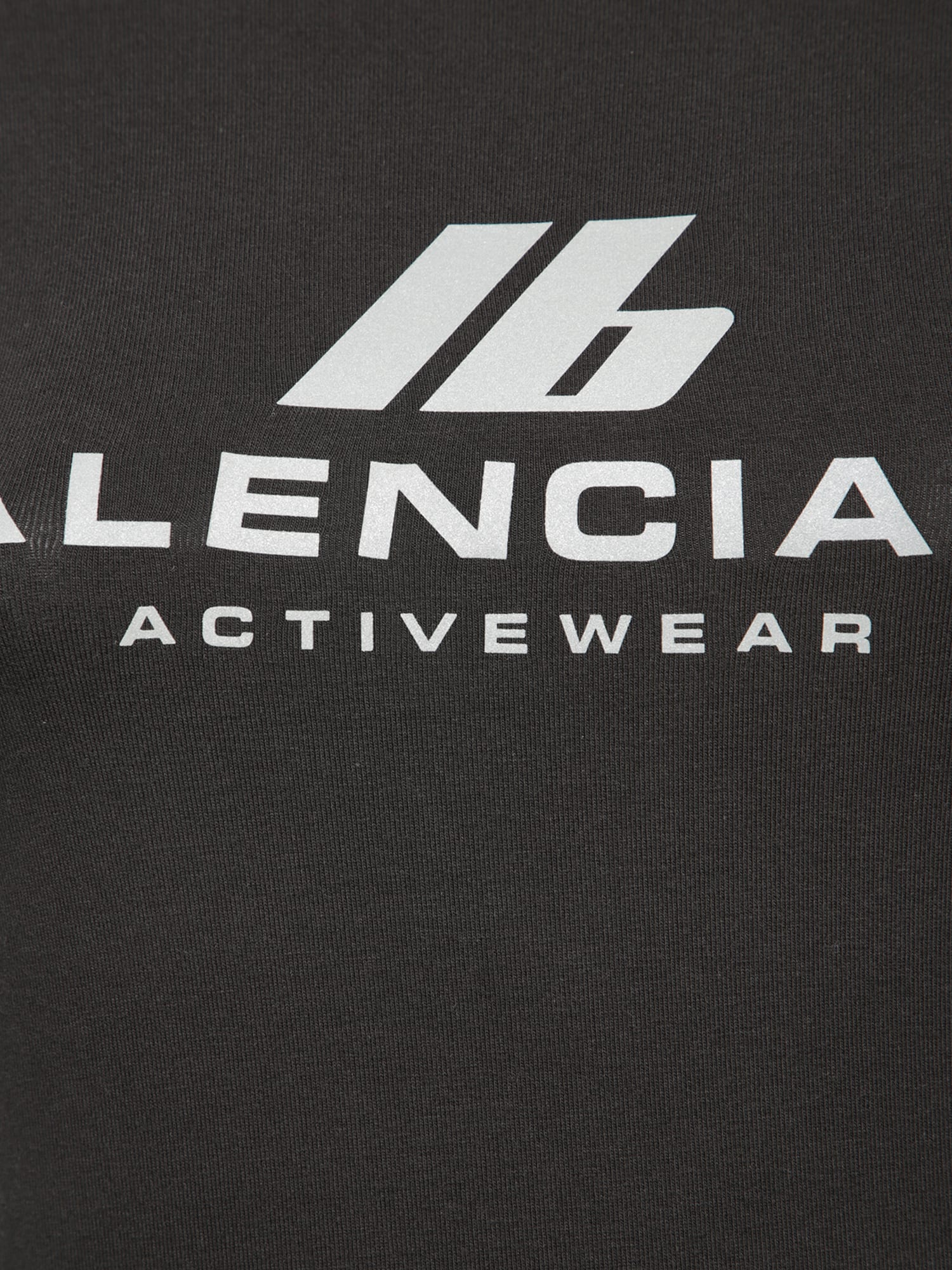 Shop Balenciaga Fitted Activewear Black T-shirt