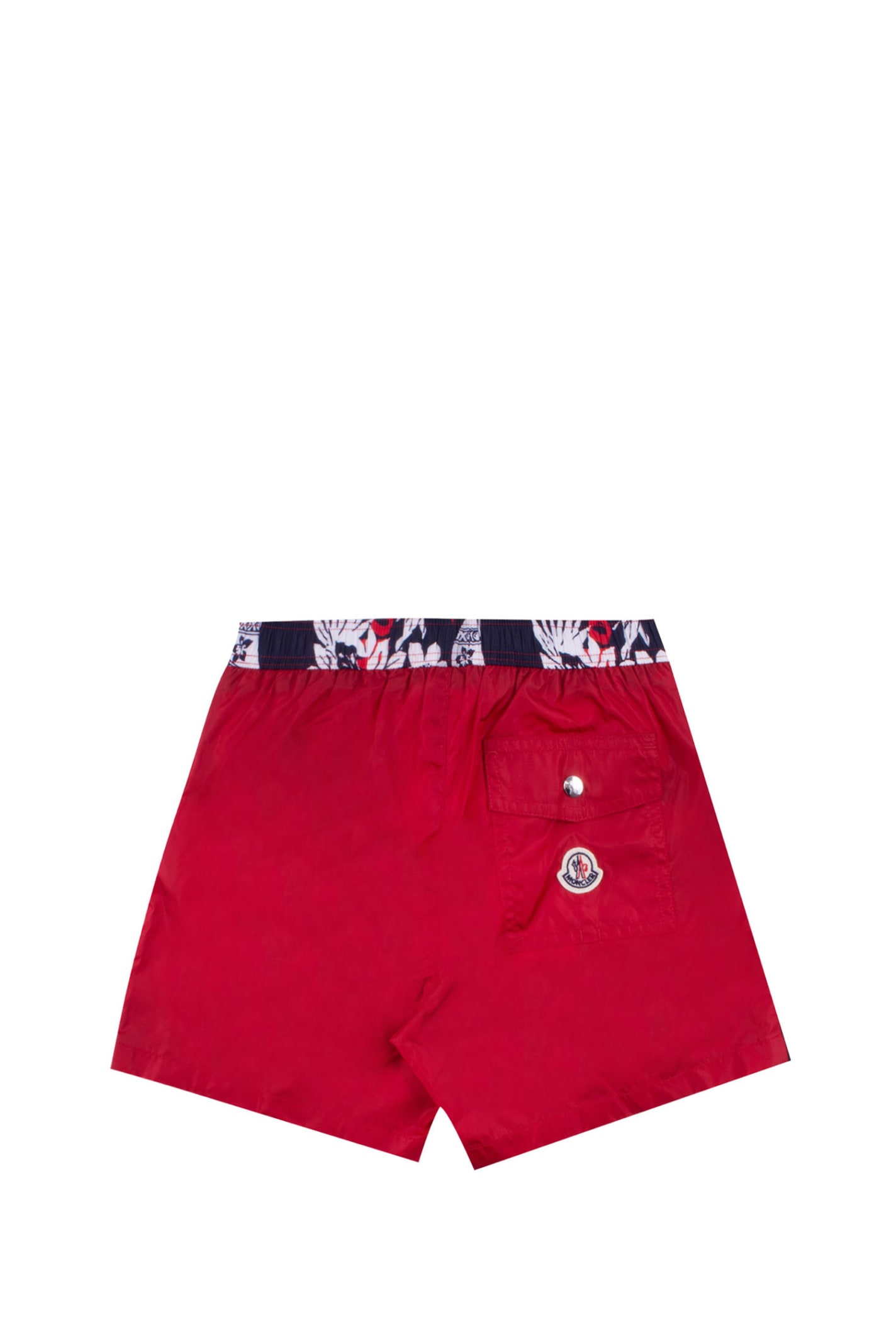 Shop Moncler Nylon Swim Shorts In Multicolor