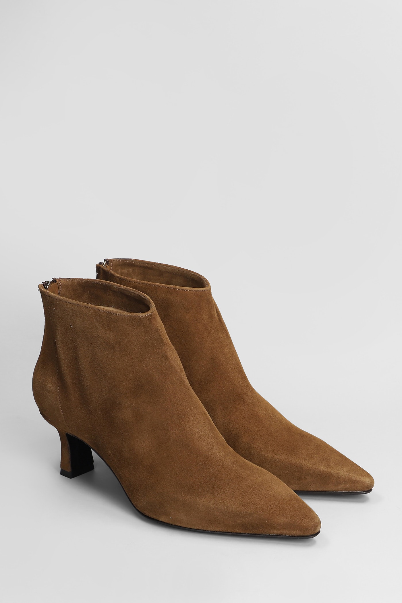 Shop Julie Dee Texan Ankle Boots In Brown Suede